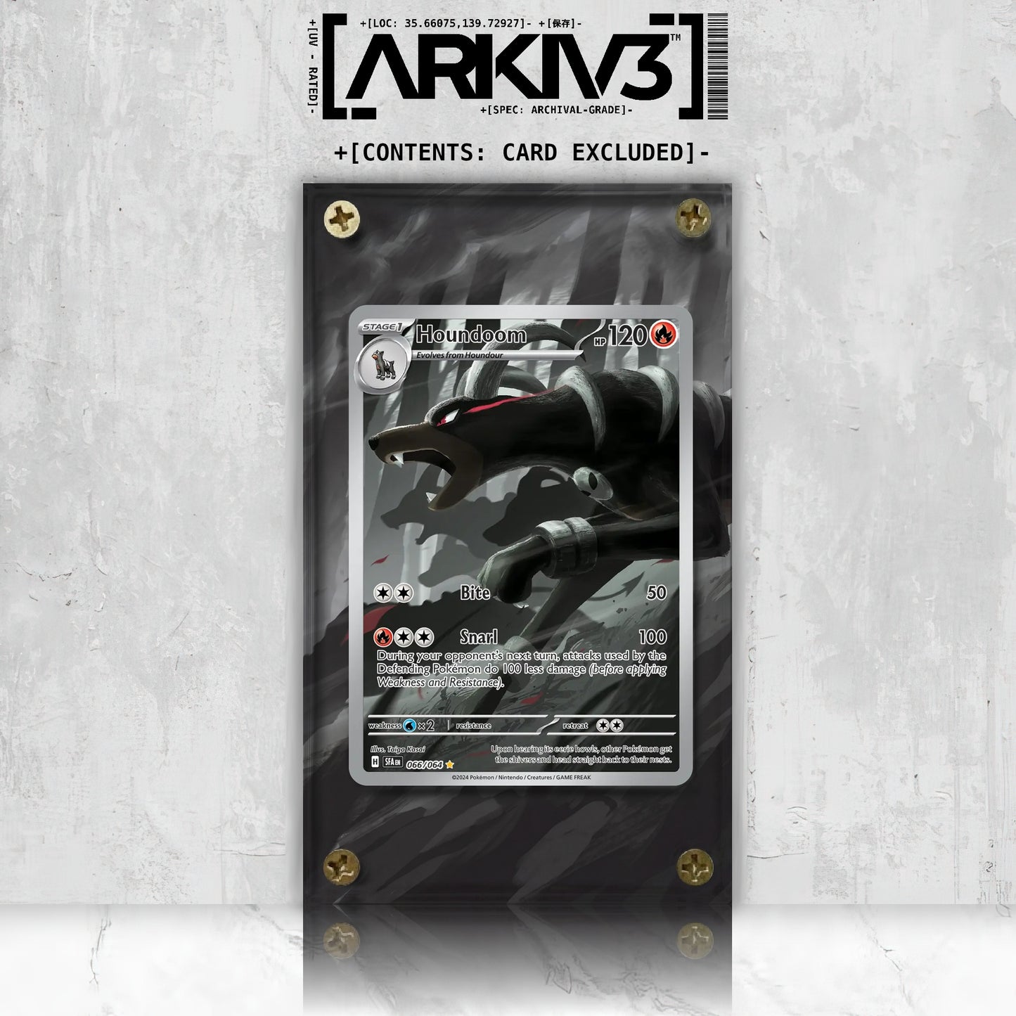 [UNIT: 66/64] // Houndoom Extended Art Display Case - Raw