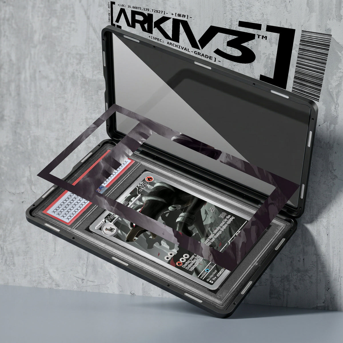ARKIV3 PSA graded exploded mockup