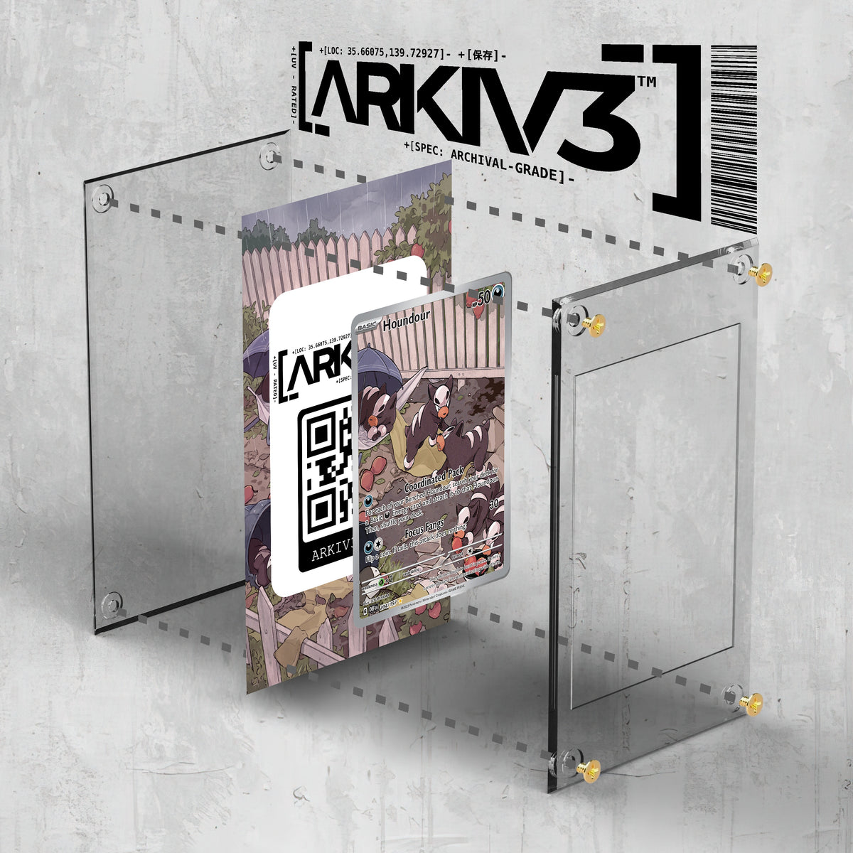 [UNIT: 204/197] // Houndour Extended Art Display Case - Raw