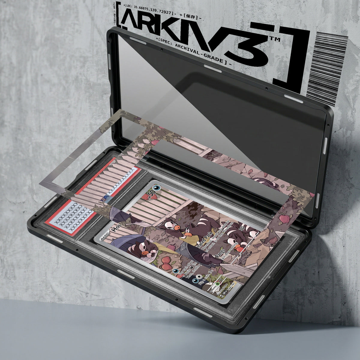 ARKIV3 PSA graded exploded mockup