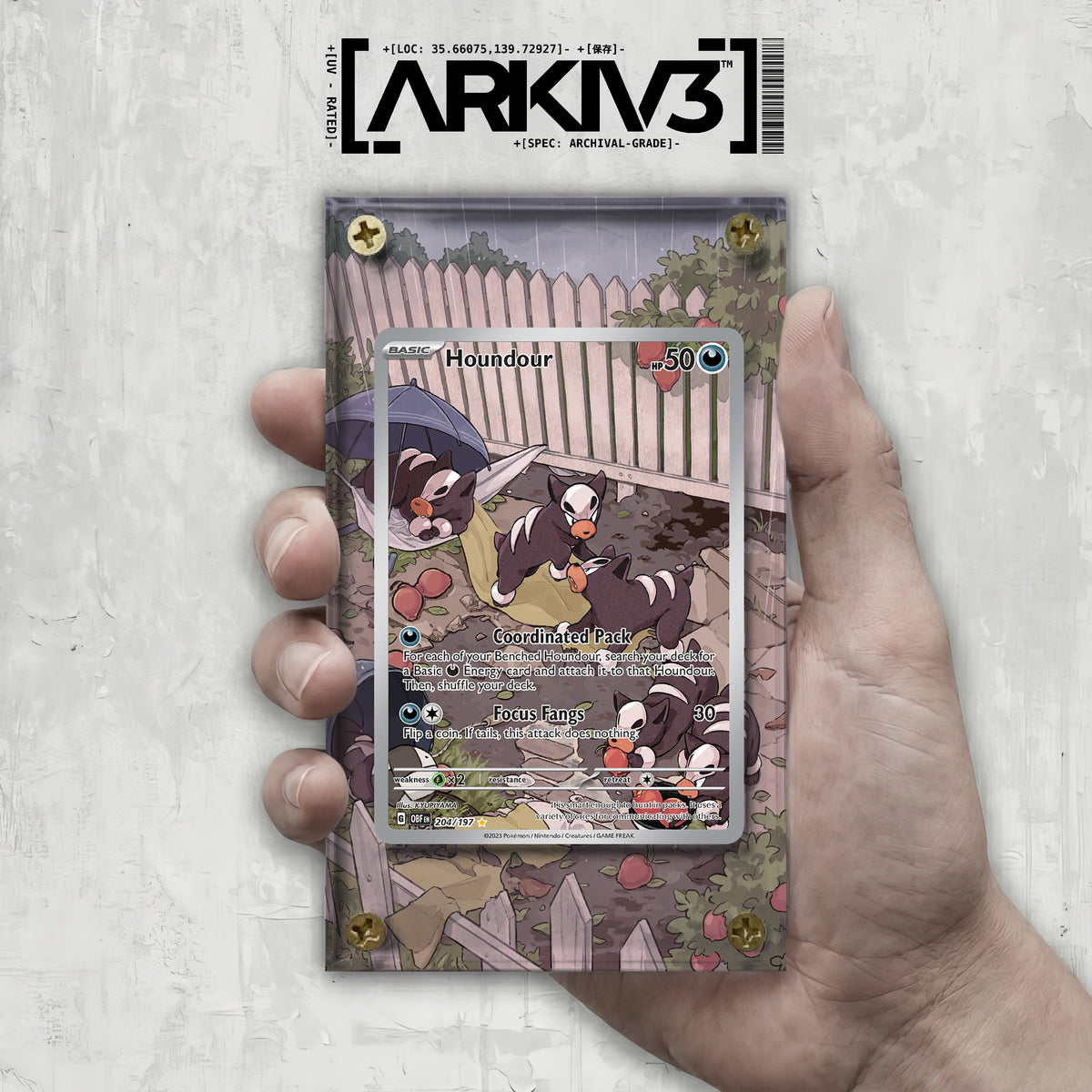 [UNIT: 204/197] // Houndour Extended Art Display Case - Raw