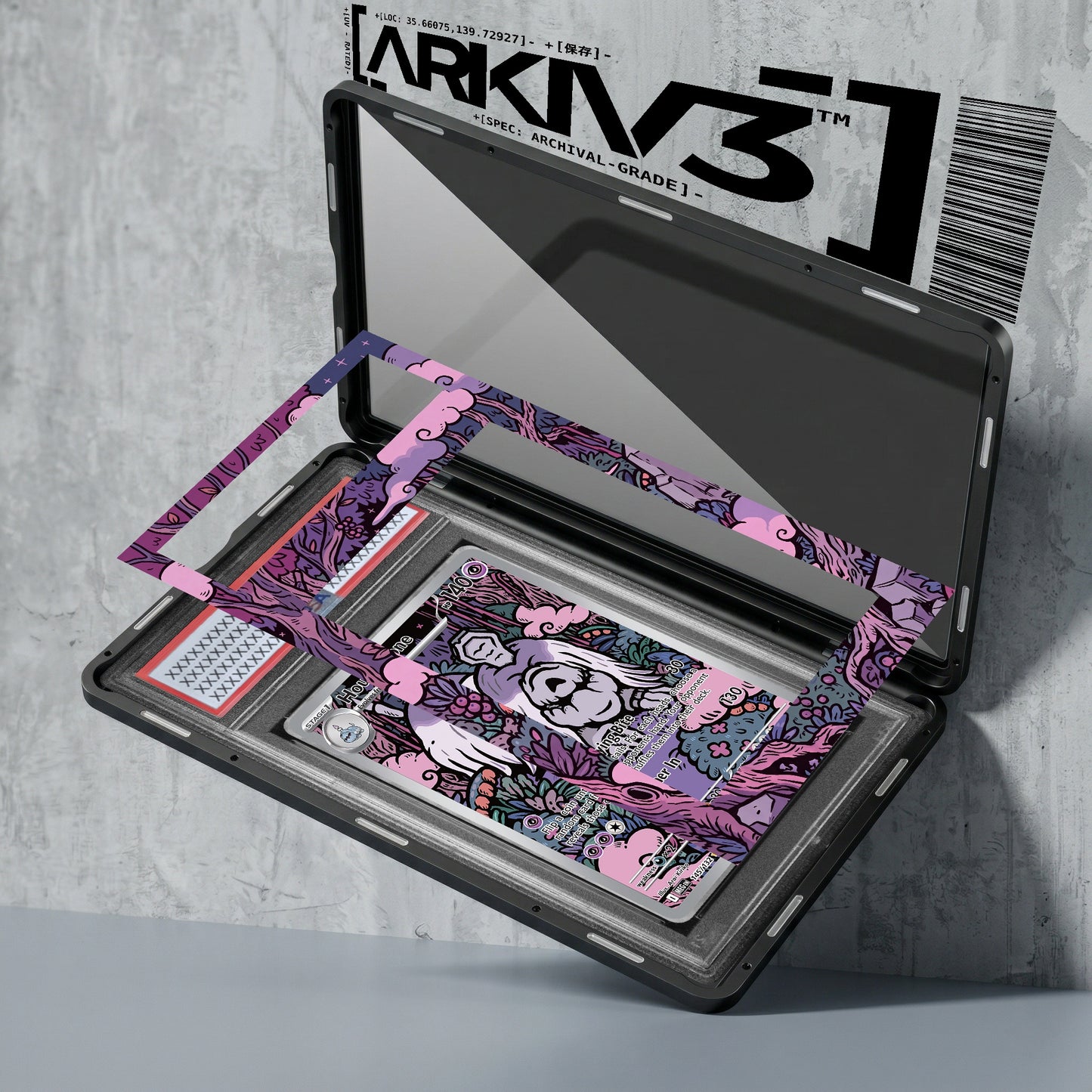 ARKIV3 PSA graded exploded mockup