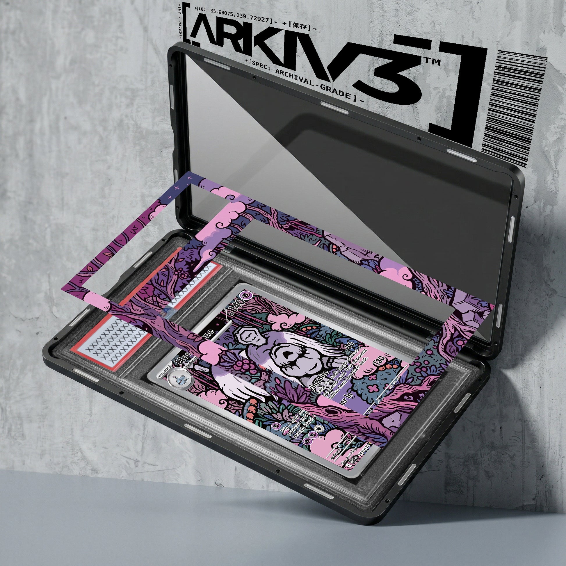 ARKIV3 PSA graded exploded mockup