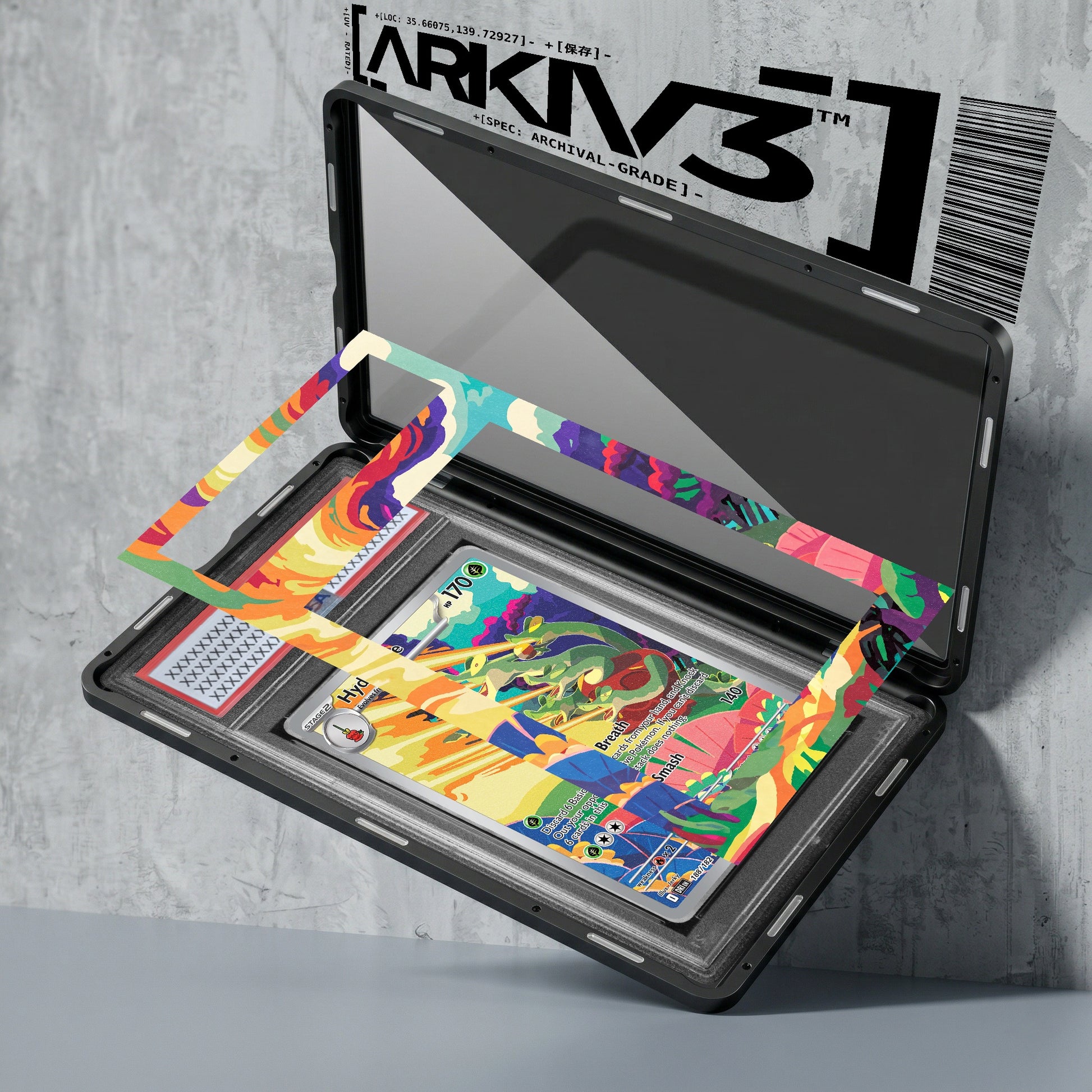 ARKIV3 PSA graded exploded mockup