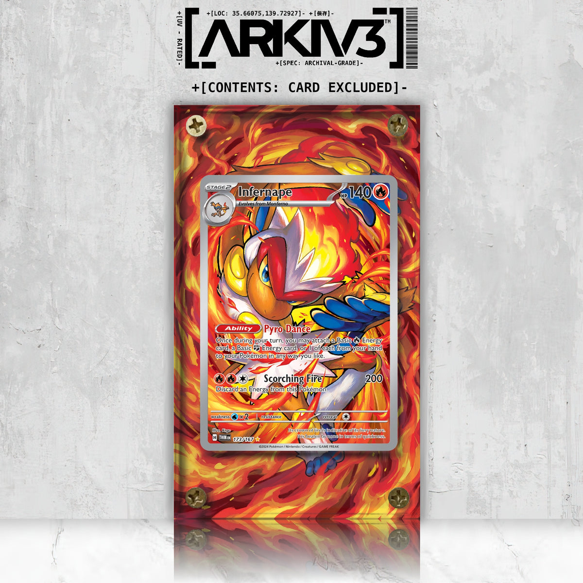 [UNIT: 173/167] // Infernape Extended Art Display Case - Raw