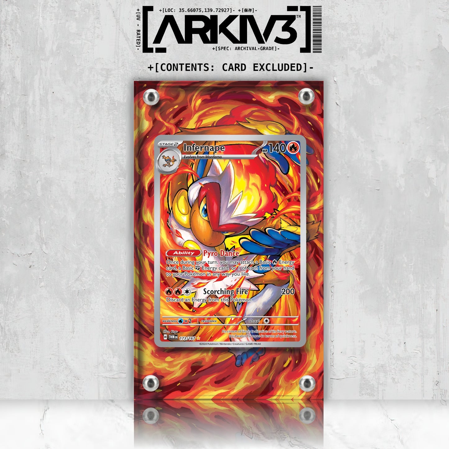 [UNIT: 173/167] // Infernape Extended Art Display Case - Raw
