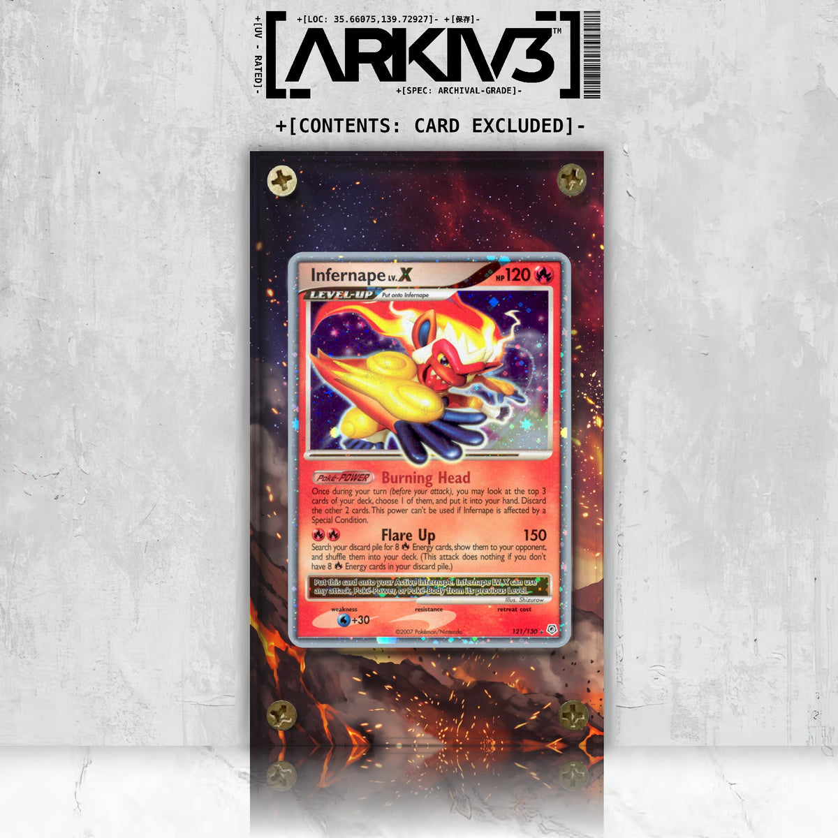 [UNIT: 121/130] // Infernape LV. X Extended Art Display Case - Raw