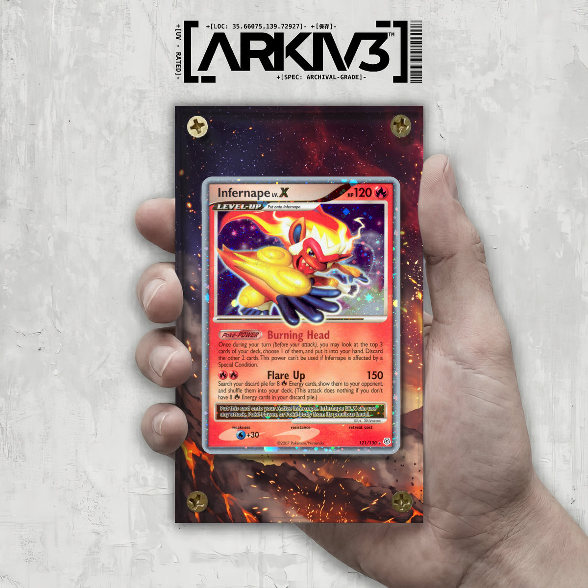 [UNIT: 121/130] // Infernape LV. X Extended Art Display Case - Raw