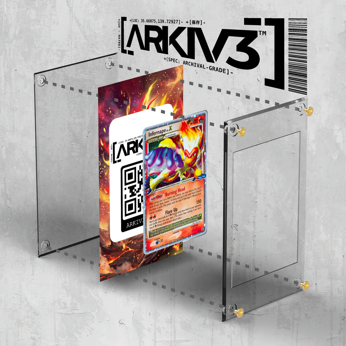 [UNIT: DP10] // Infernape LV. X Extended Art Display Case - Raw