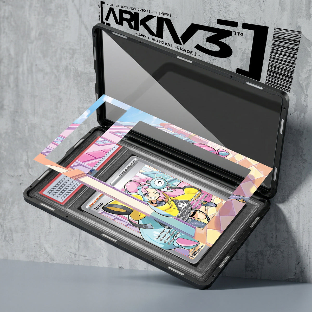ARKIV3 PSA graded exploded mockup
