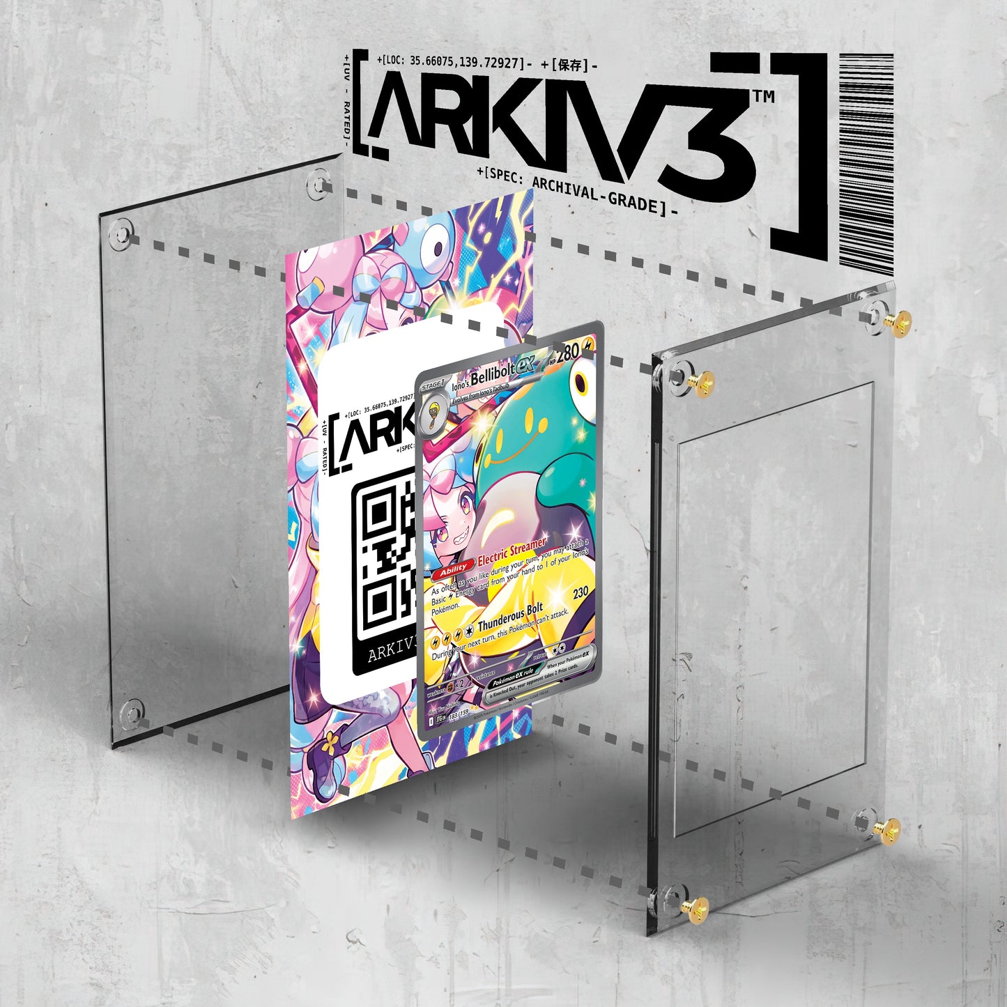[UNIT: 183/159] // Iono's Bellibolt ex Extended Art Display Case - Raw