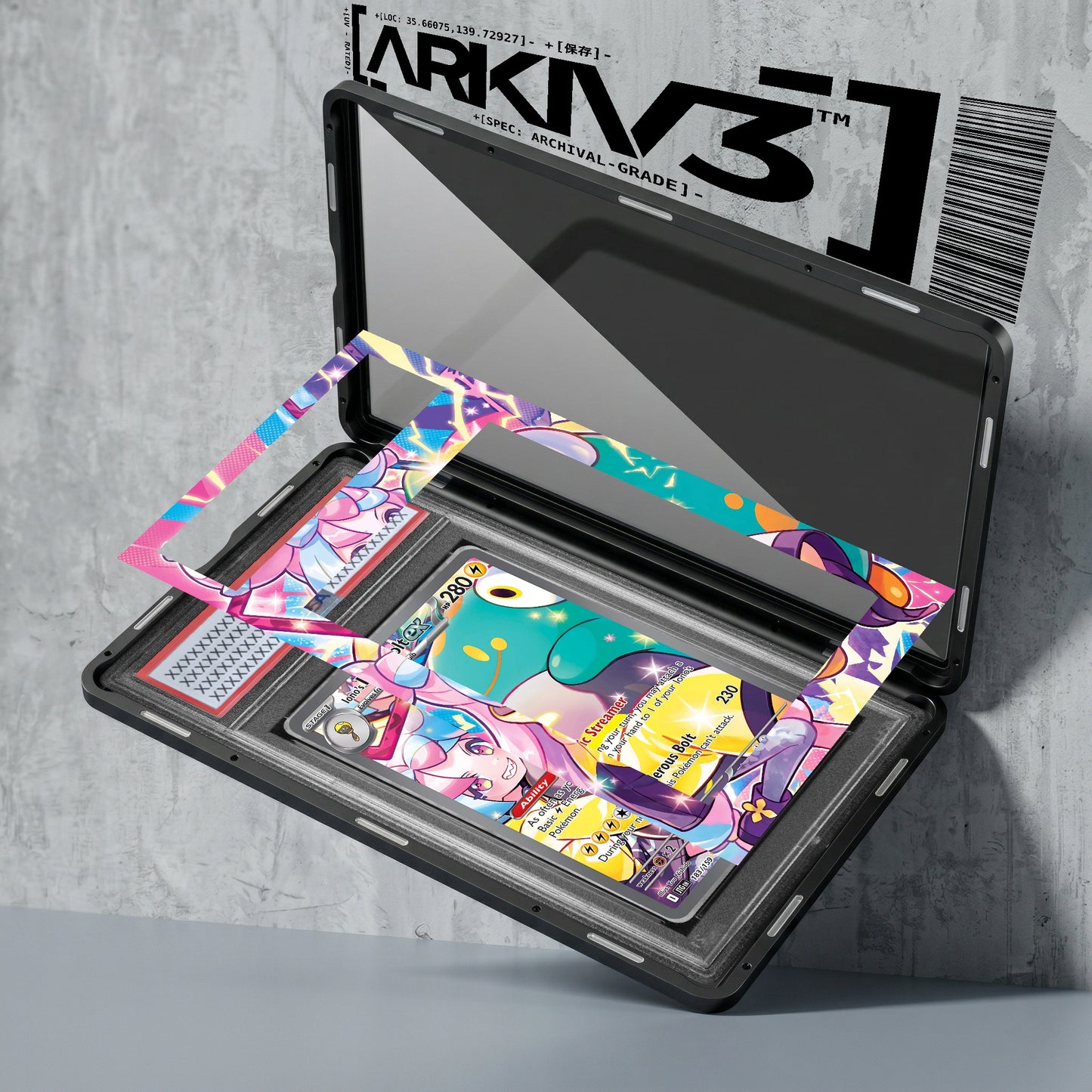 ARKIV3 PSA graded exploded mockup