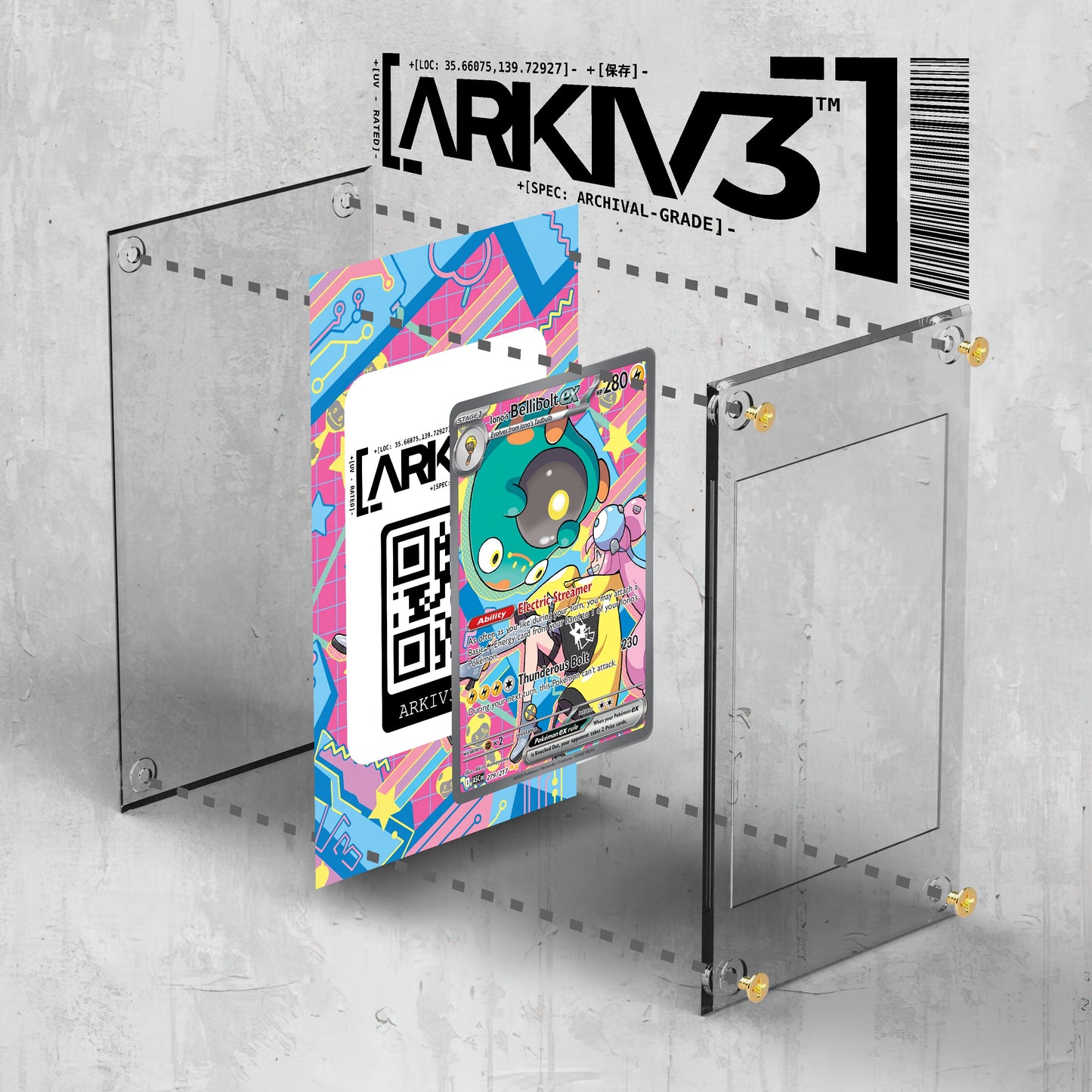 [UNIT: 279/217] // Iono's Bellibolt ex Extended Art Display Case - Raw