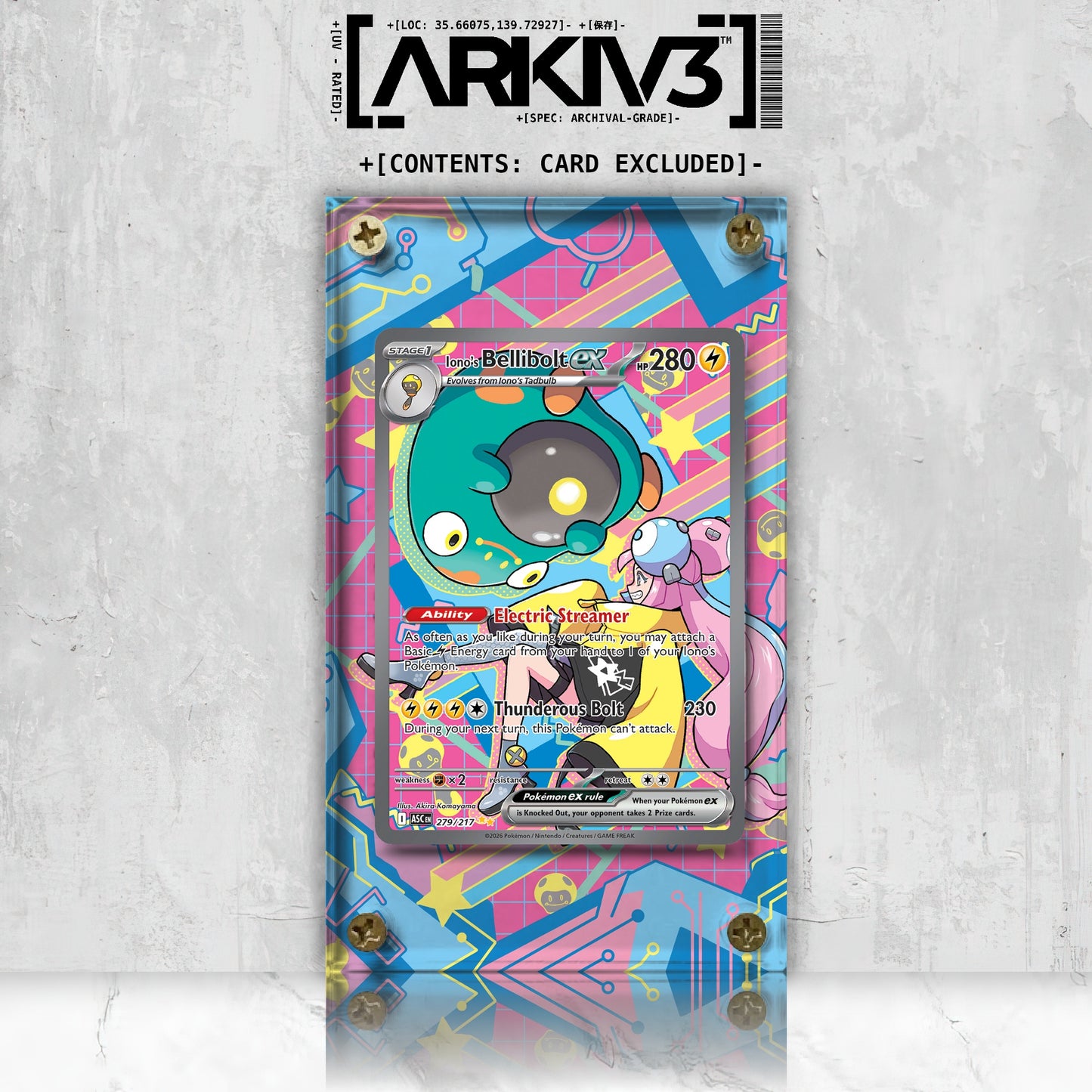 [UNIT: 279/217] // Iono's Bellibolt ex Extended Art Display Case - Raw