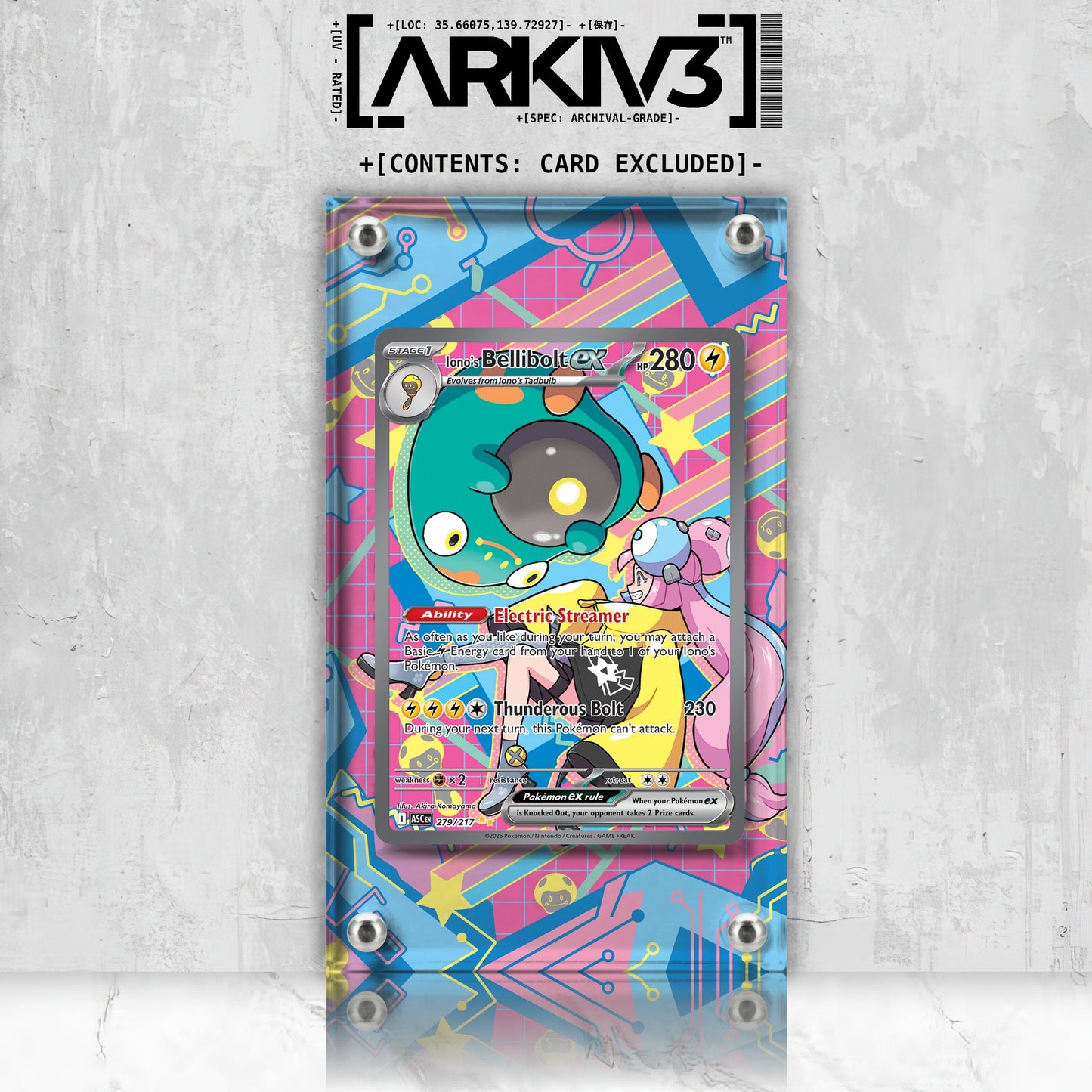 [UNIT: 279/217] // Iono's Bellibolt ex Extended Art Display Case - Raw
