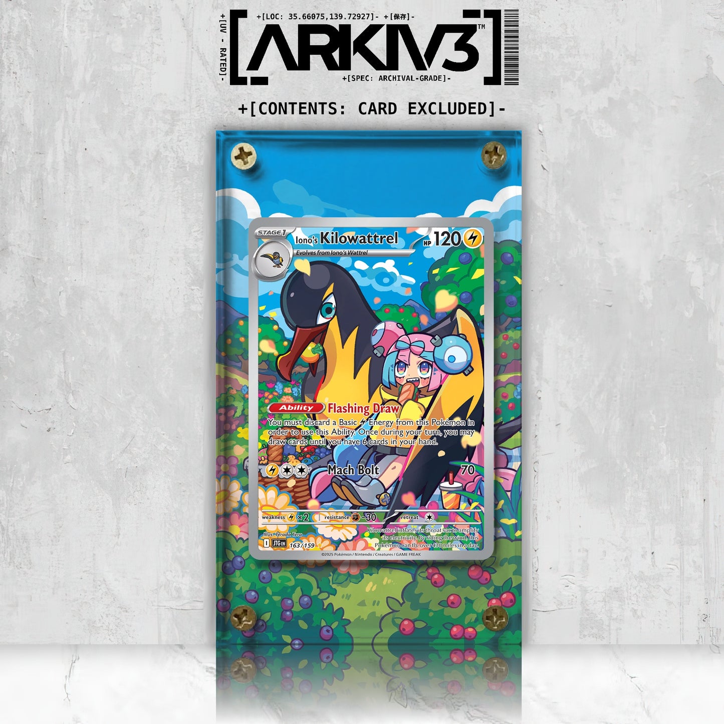 [UNIT: 163/159] // Iono's Kilowattrel Extended Art Display Case - Raw