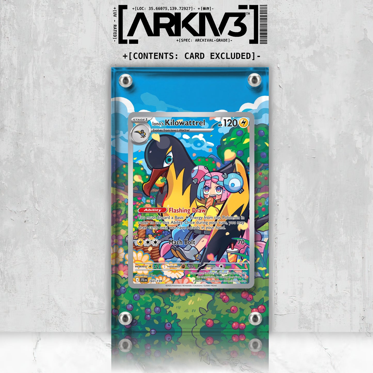 [UNIT: 163/159] // Iono's Kilowattrel Extended Art Display Case - Raw