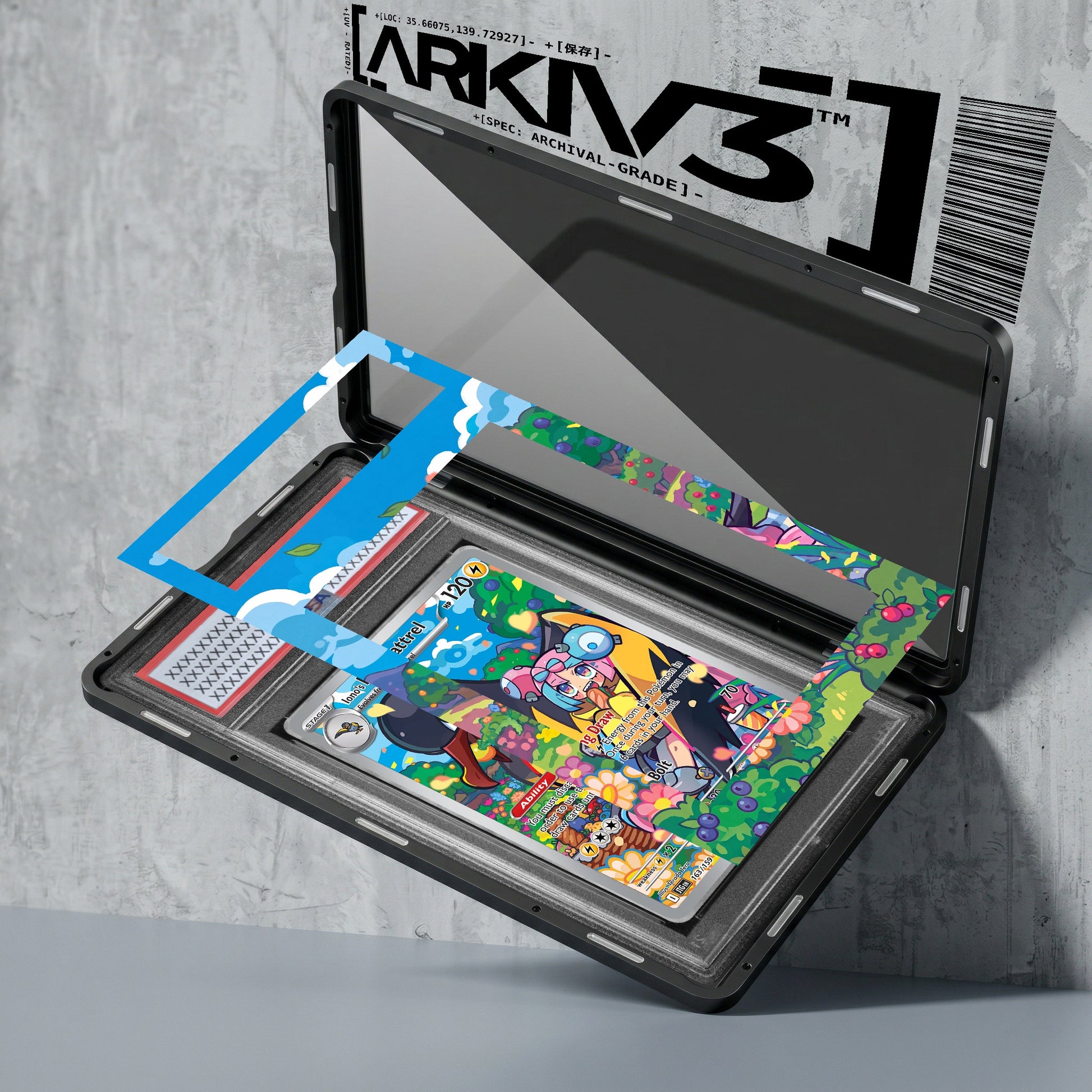 ARKIV3 PSA graded exploded mockup