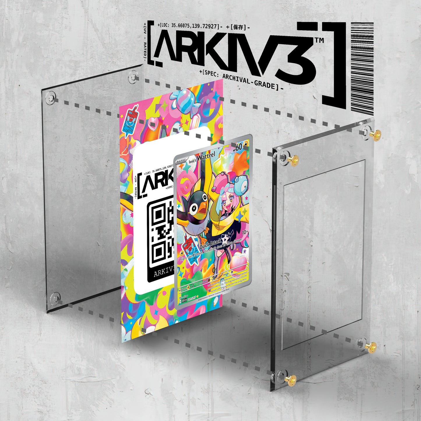 [UNIT: 231/217] // Iono's Wattrel Extended Art Display Case - Raw