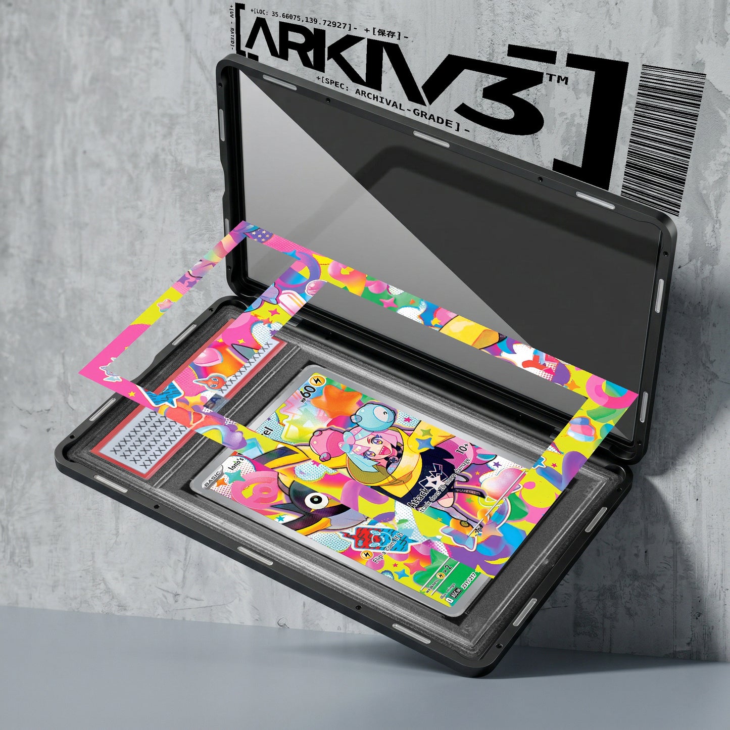 ARKIV3 PSA graded exploded mockup
