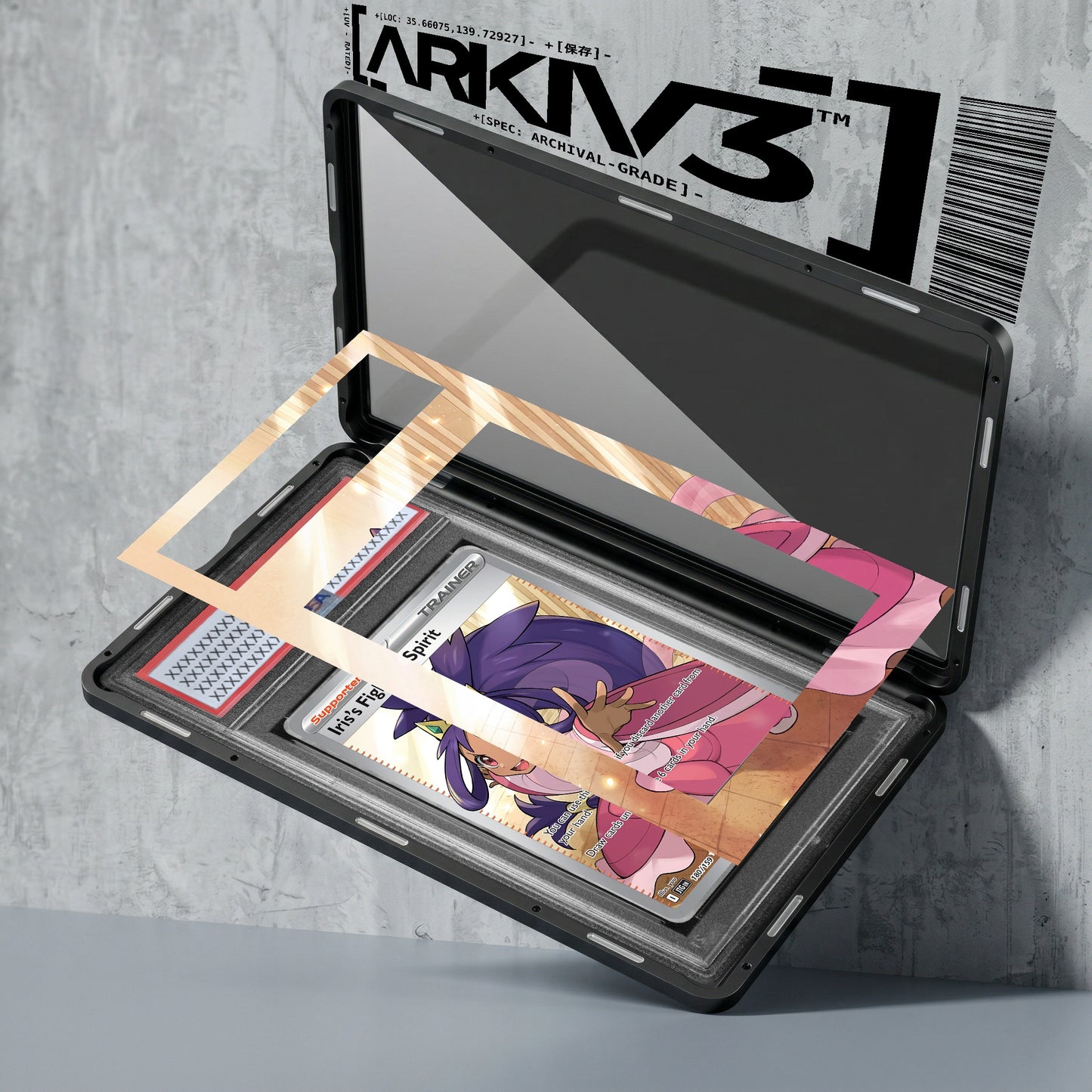 ARKIV3 PSA graded exploded mockup