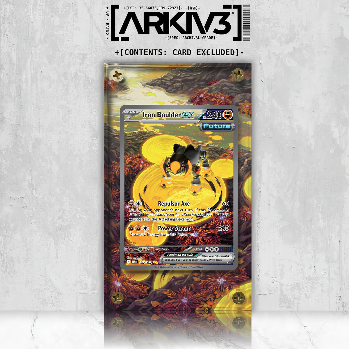 [UNIT: 207/162] // Iron Boulder ex Extended Art Display Case - Raw