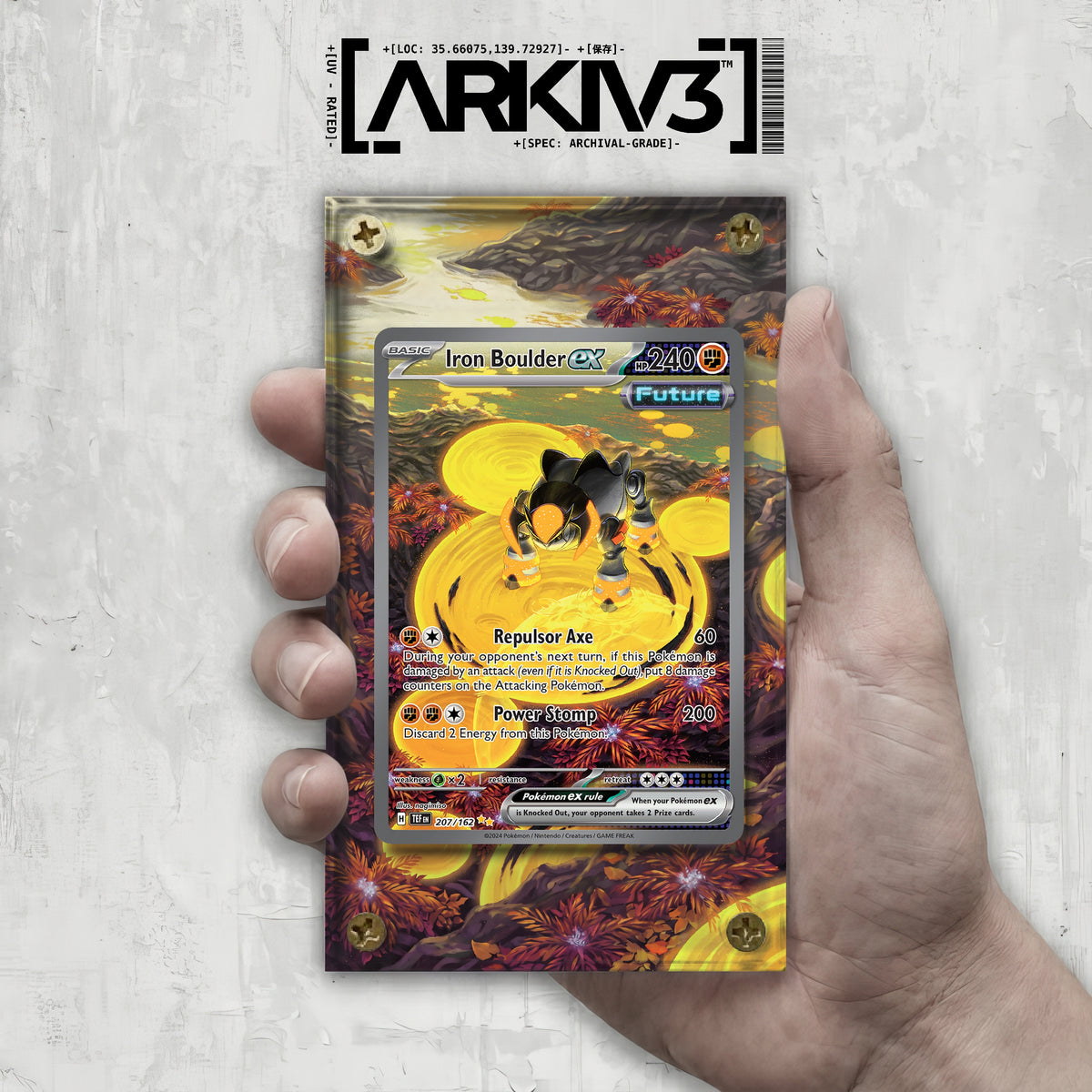 [UNIT: 207/162] // Iron Boulder ex Extended Art Display Case - Raw