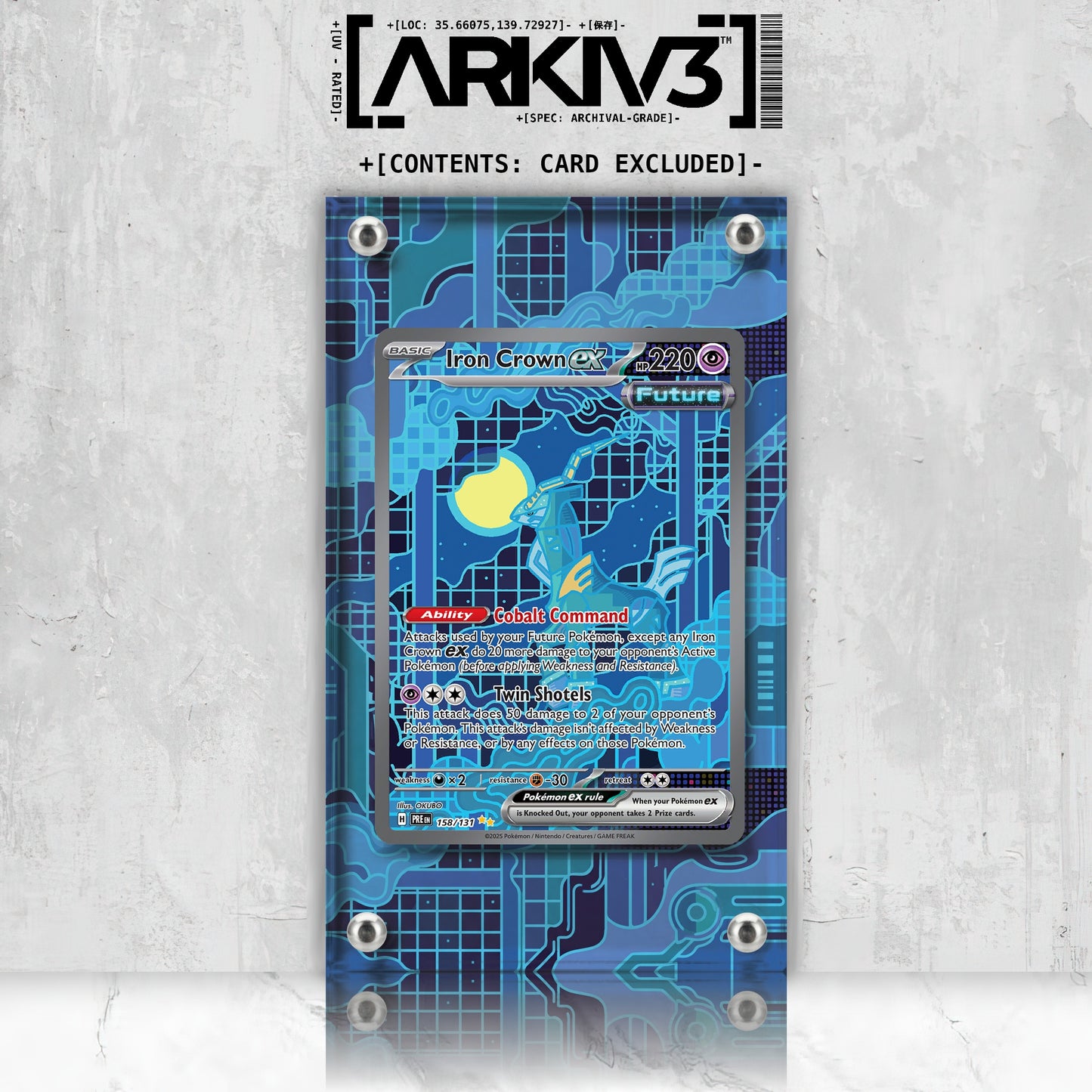 [UNIT: 158/131] // Iron Crown ex Extended Art Display Case - Raw