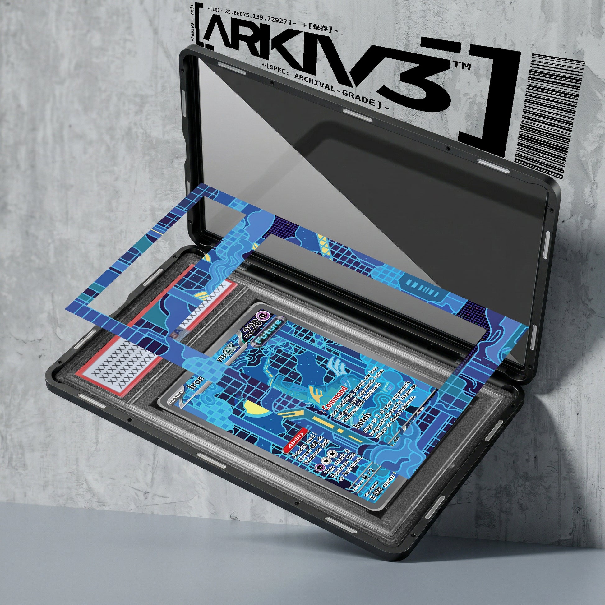 ARKIV3 PSA graded exploded mockup