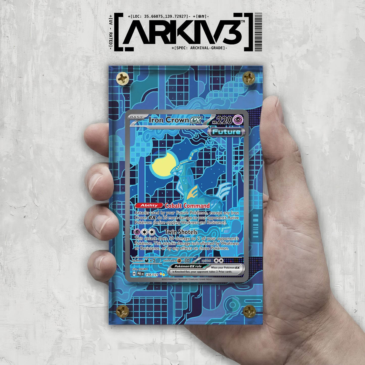 [UNIT: 158/131] // Iron Crown ex Extended Art Display Case - Raw