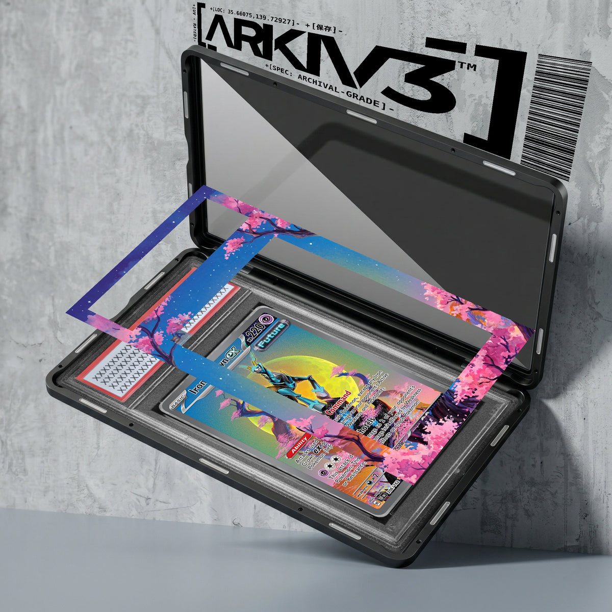 ARKIV3 PSA graded exploded mockup