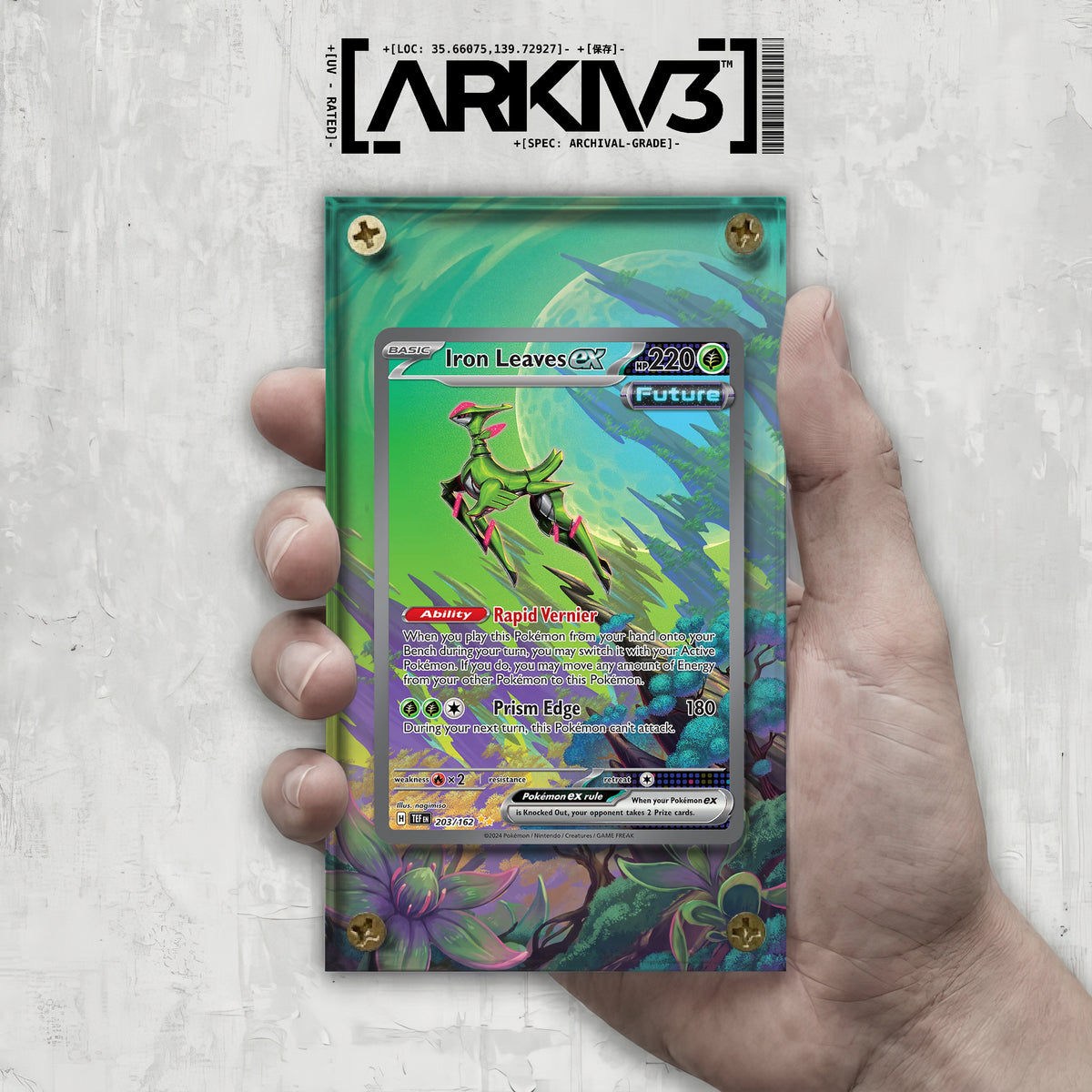 [UNIT: 203/162] // Iron Leaves ex Extended Art Display Case - Raw