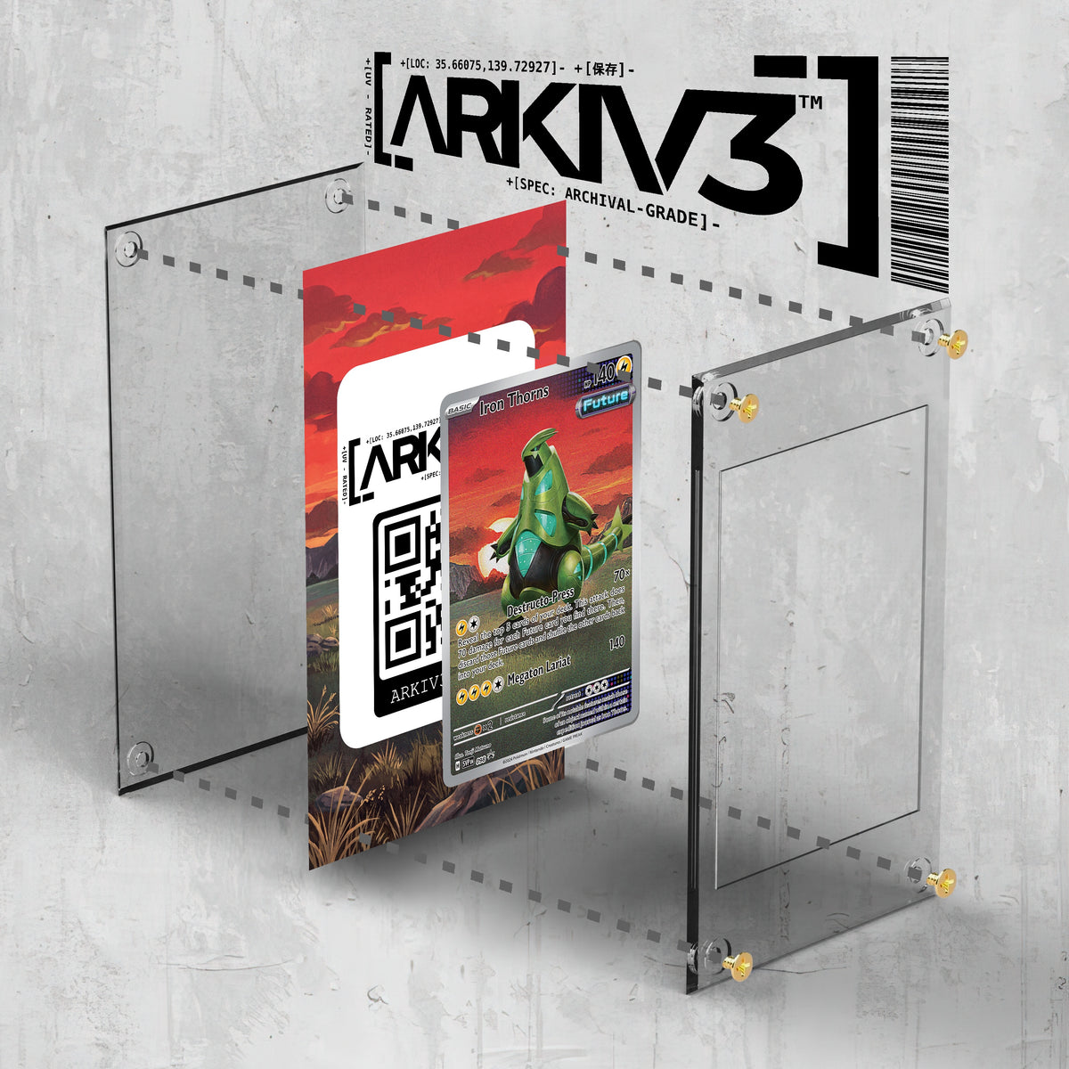 [UNIT: 98] // Iron Thorns Extended Art Display Case - Raw