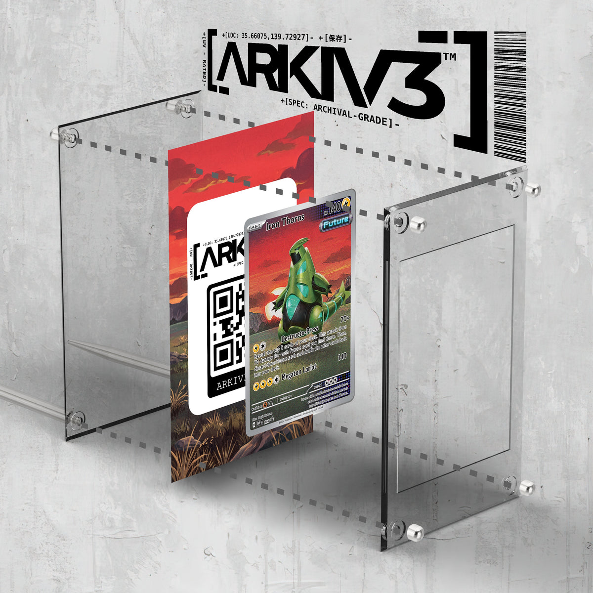 [UNIT: 98] // Iron Thorns Extended Art Display Case - Raw