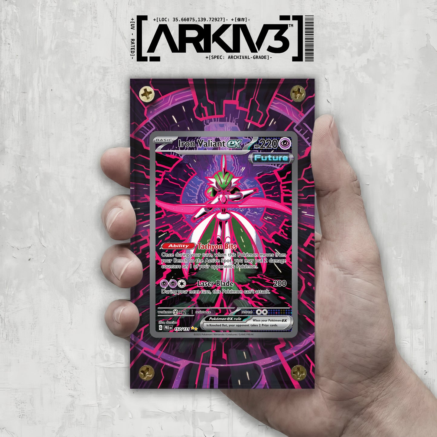 [UNIT: 157/131] // Iron Valiant ex Extended Art Display Case - Raw