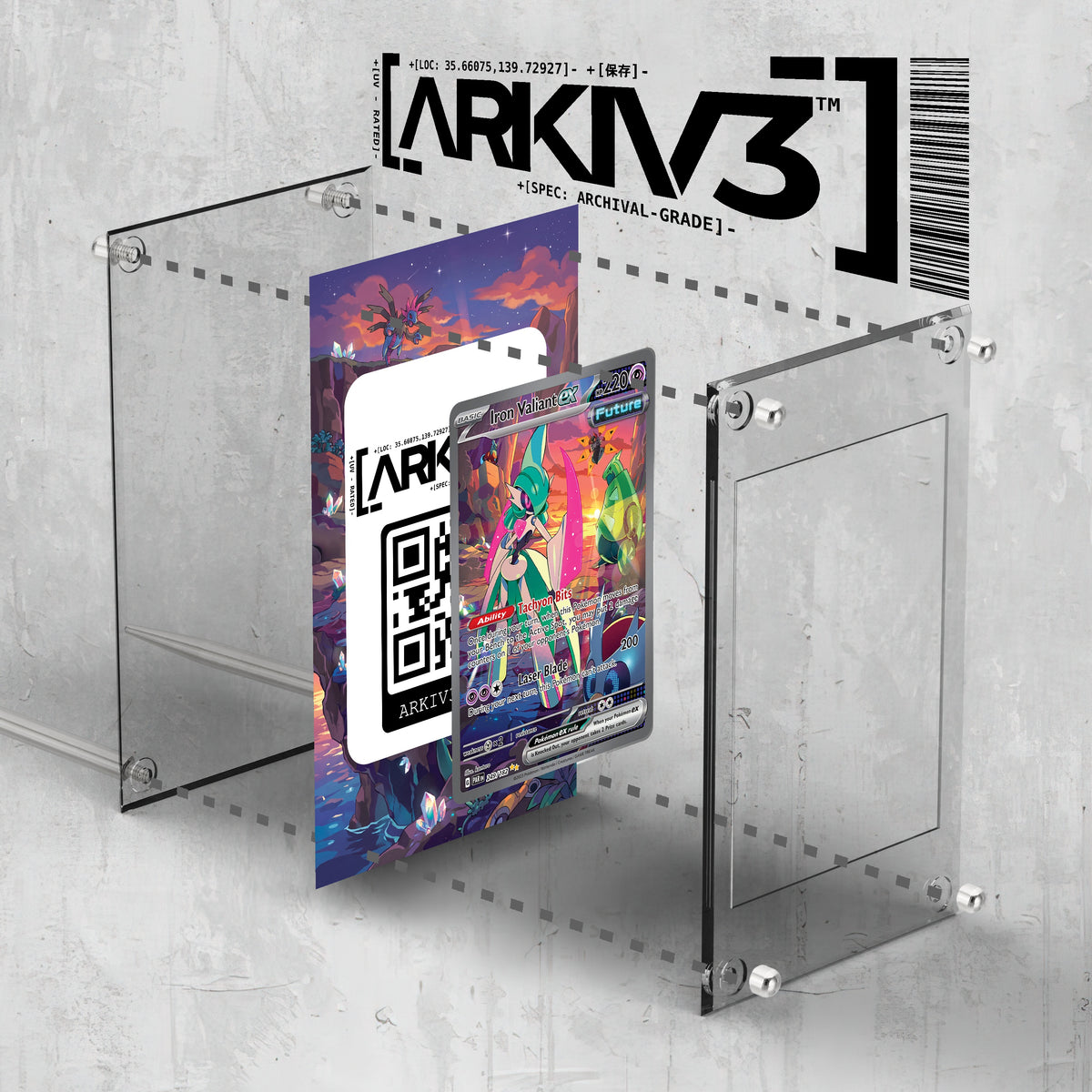 [UNIT: 249/182] // Iron Valiant ex Extended Art Display Case - Raw