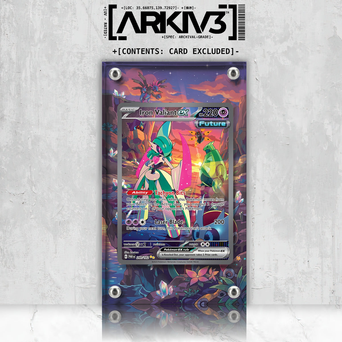 [UNIT: 249/182] // Iron Valiant ex Extended Art Display Case - Raw