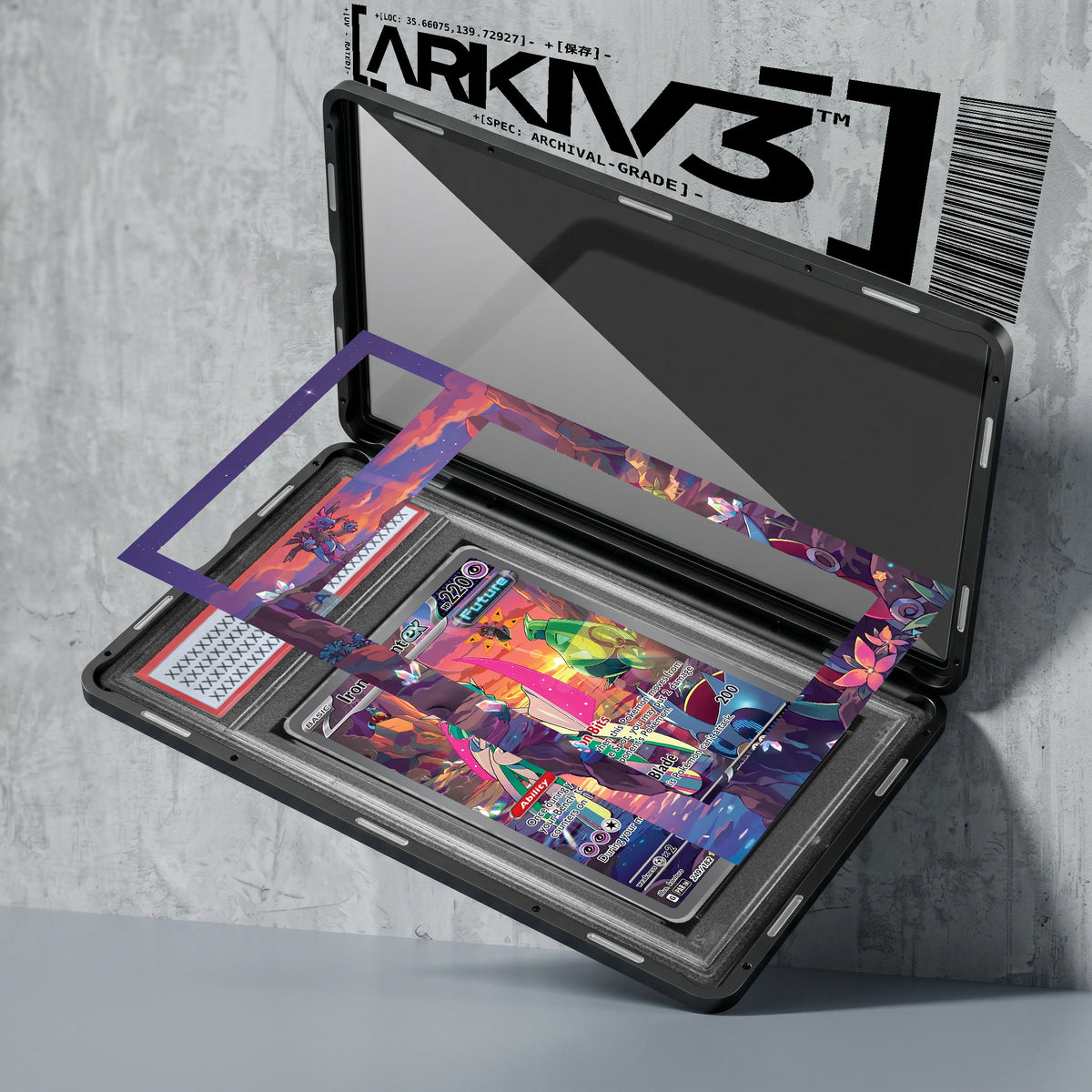 ARKIV3 PSA graded exploded mockup