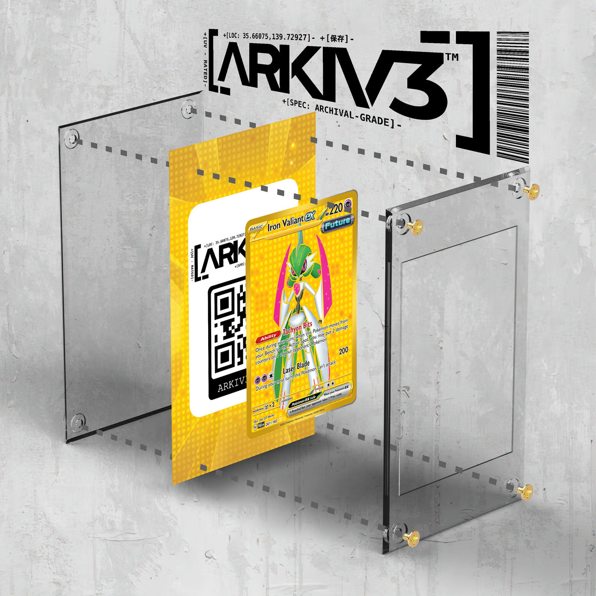 [UNIT: 261/182] // Iron Valiant ex Extended Art Display Case - Raw