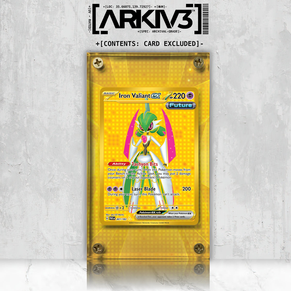 [UNIT: 261/182] // Iron Valiant ex Extended Art Display Case - Raw