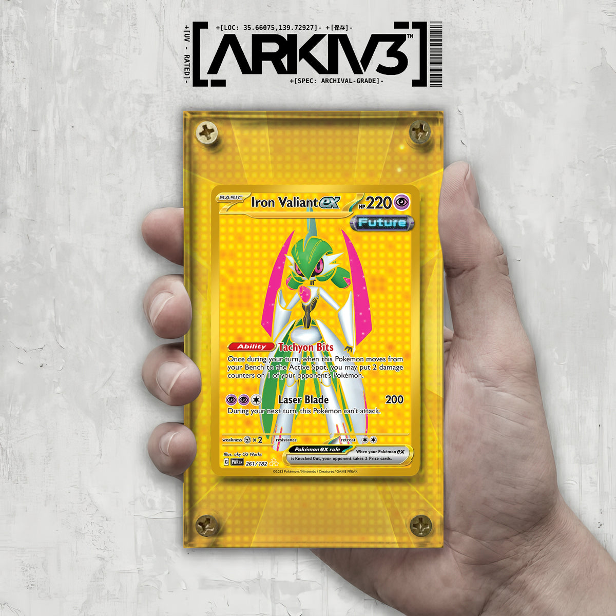 [UNIT: 261/182] // Iron Valiant ex Extended Art Display Case - Raw
