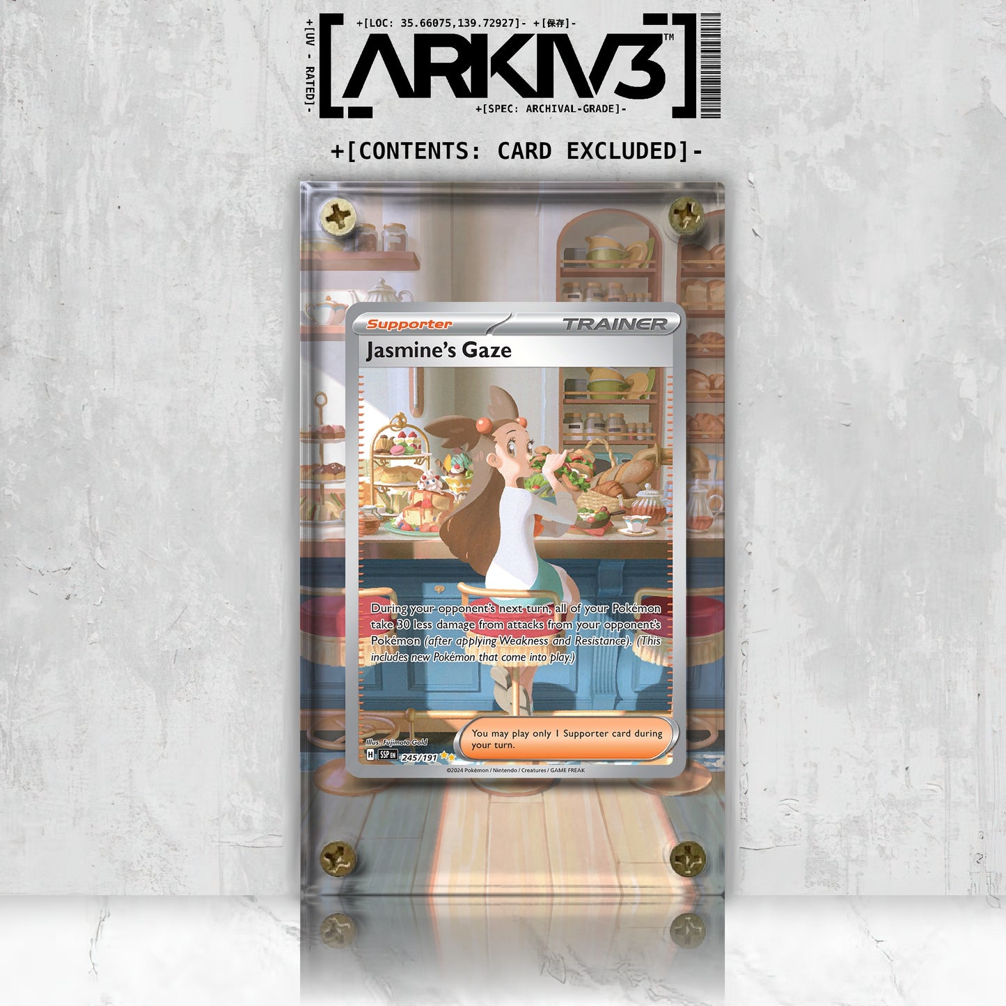 [UNIT: 245/191] // Jasmine's Gaze Extended Art Display Case - Raw