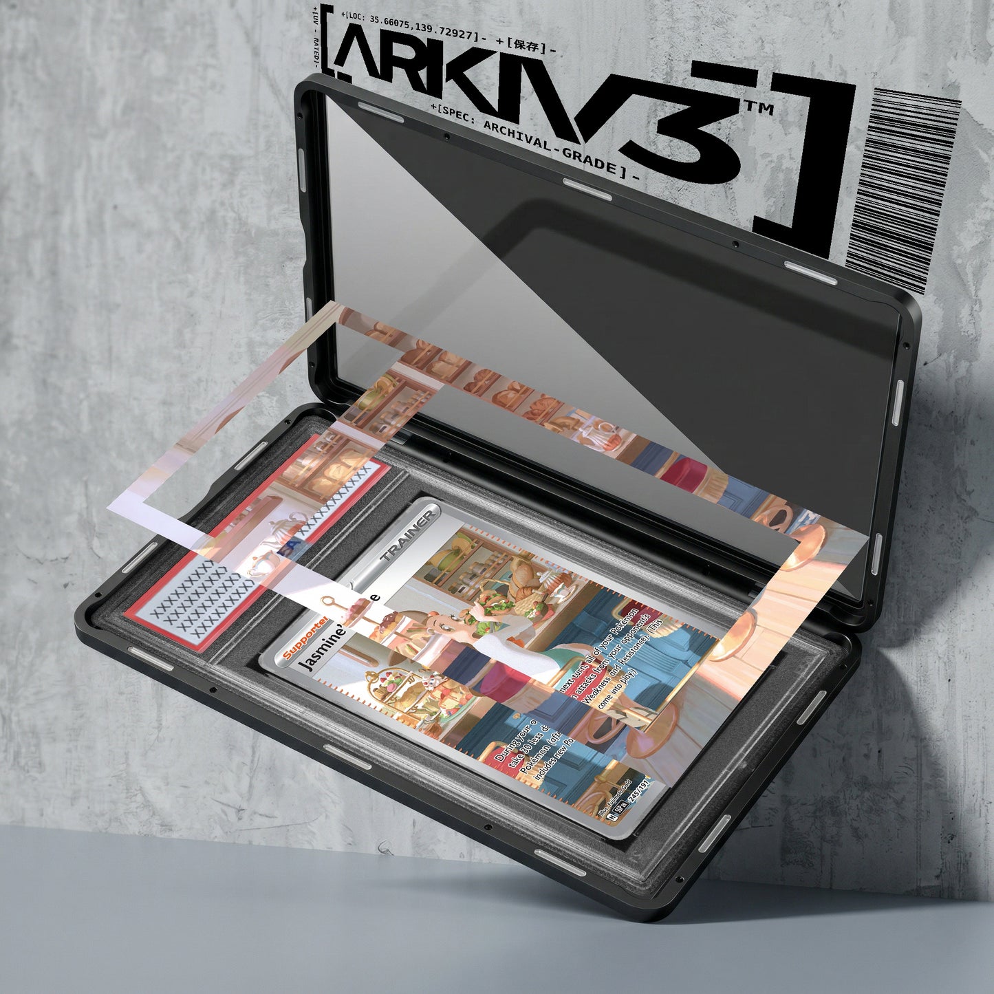 ARKIV3 PSA graded exploded mockup