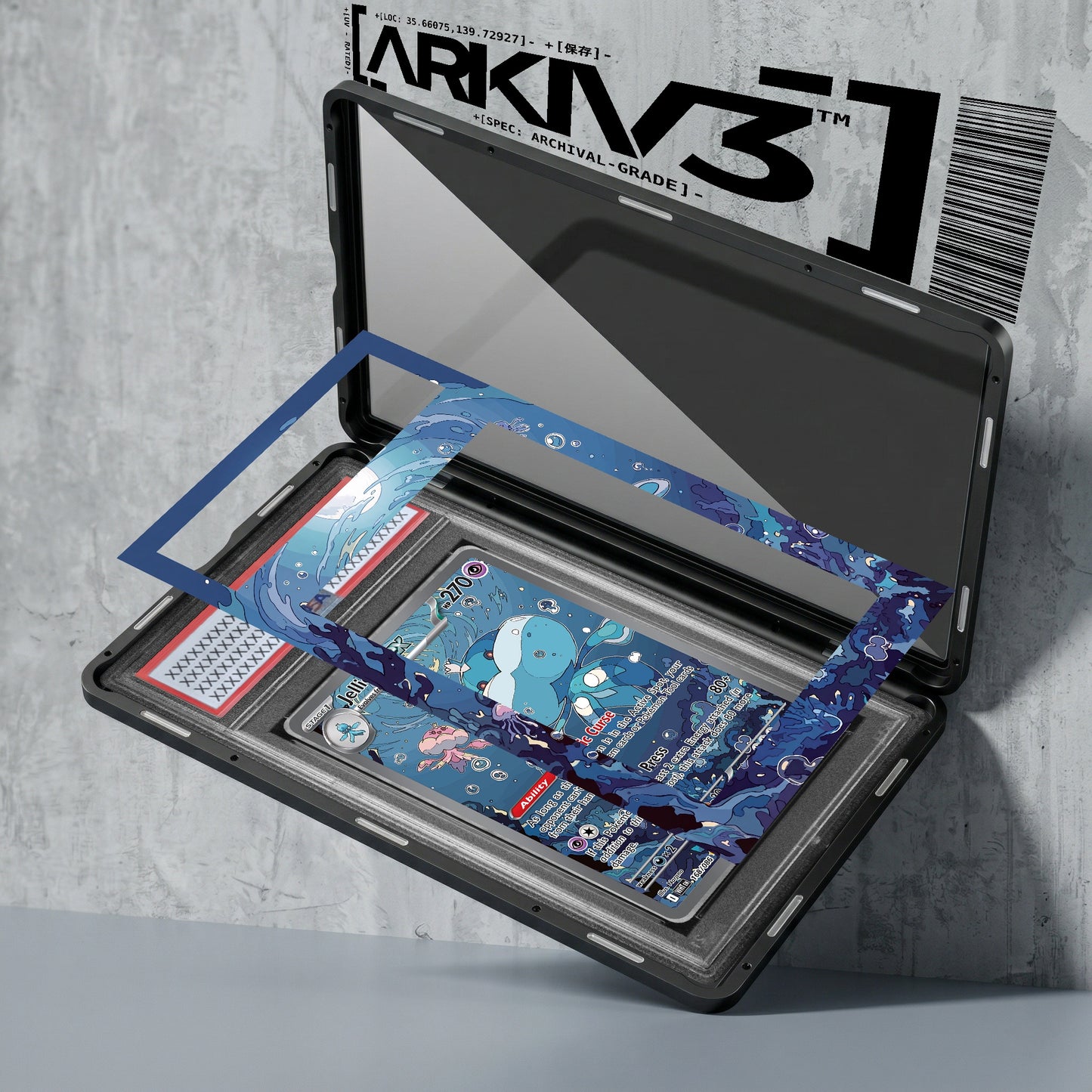 ARKIV3 PSA graded exploded mockup