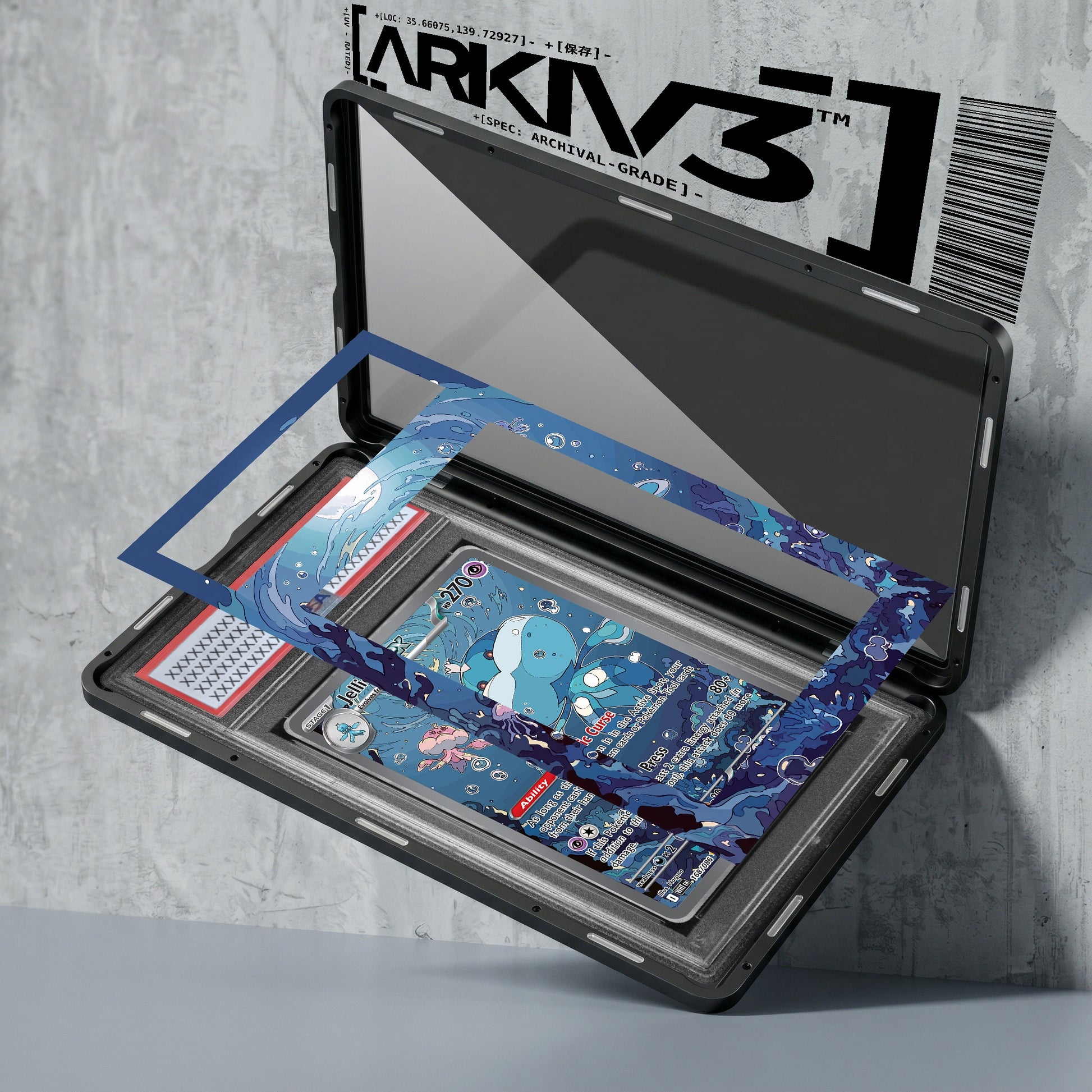 ARKIV3 PSA graded exploded mockup