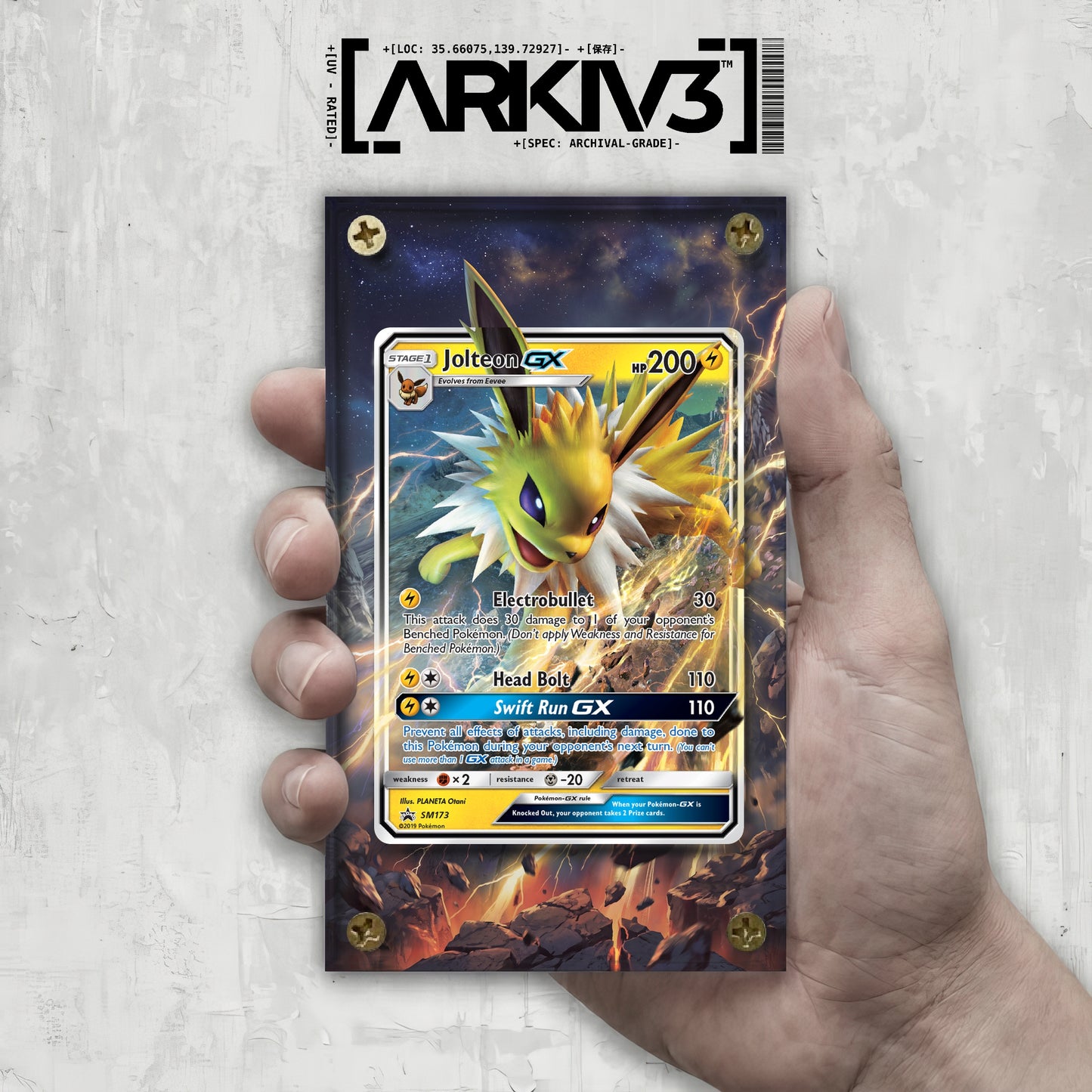 [UNIT: SM173/248] // Jolteon-GX Extended Art Display Case - Raw