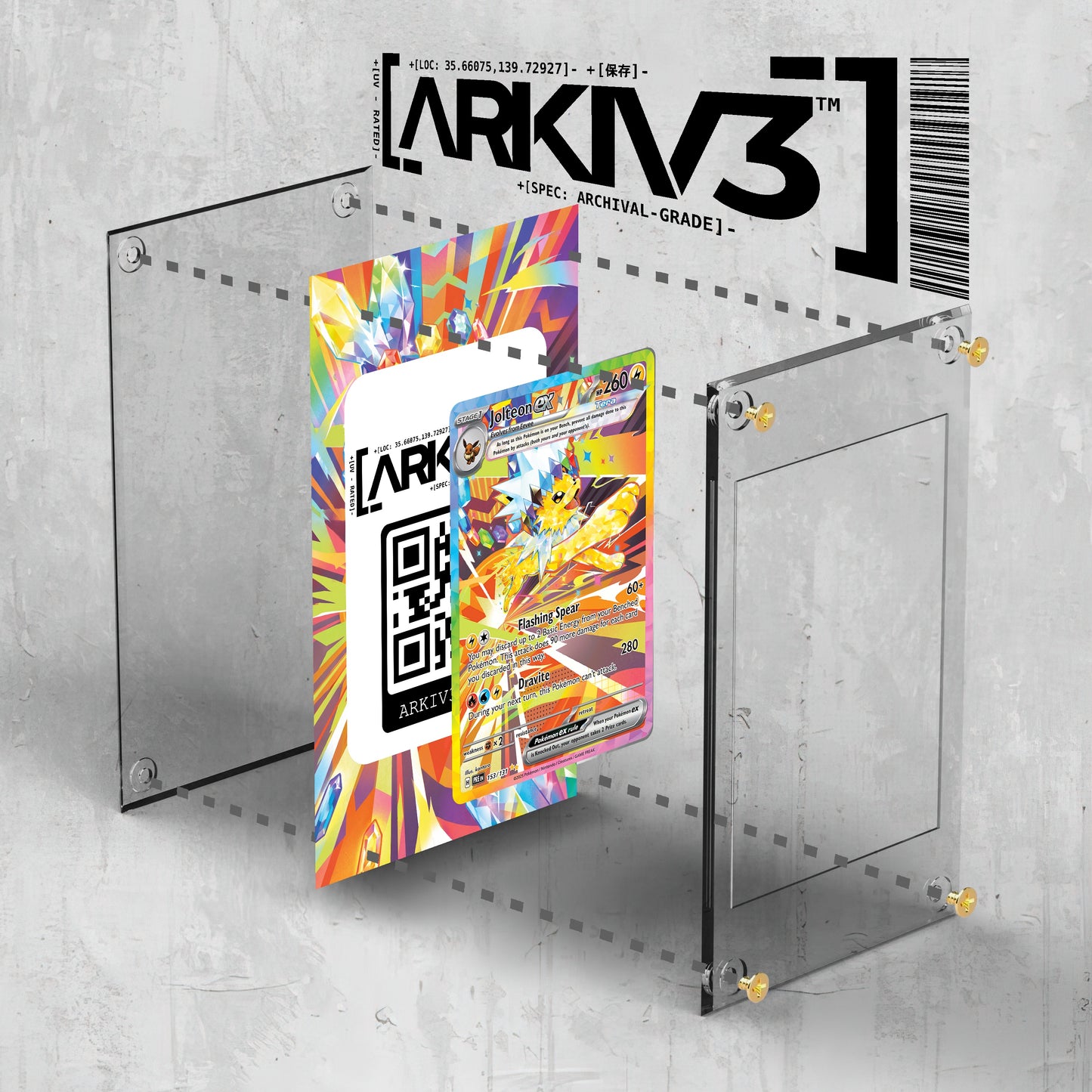 [UNIT: 153/131] // Jolteon ex Extended Art Display Case - Raw