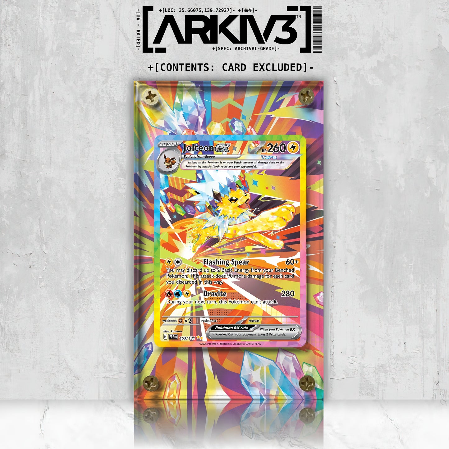 [UNIT: 153/131] // Jolteon ex Extended Art Display Case - Raw