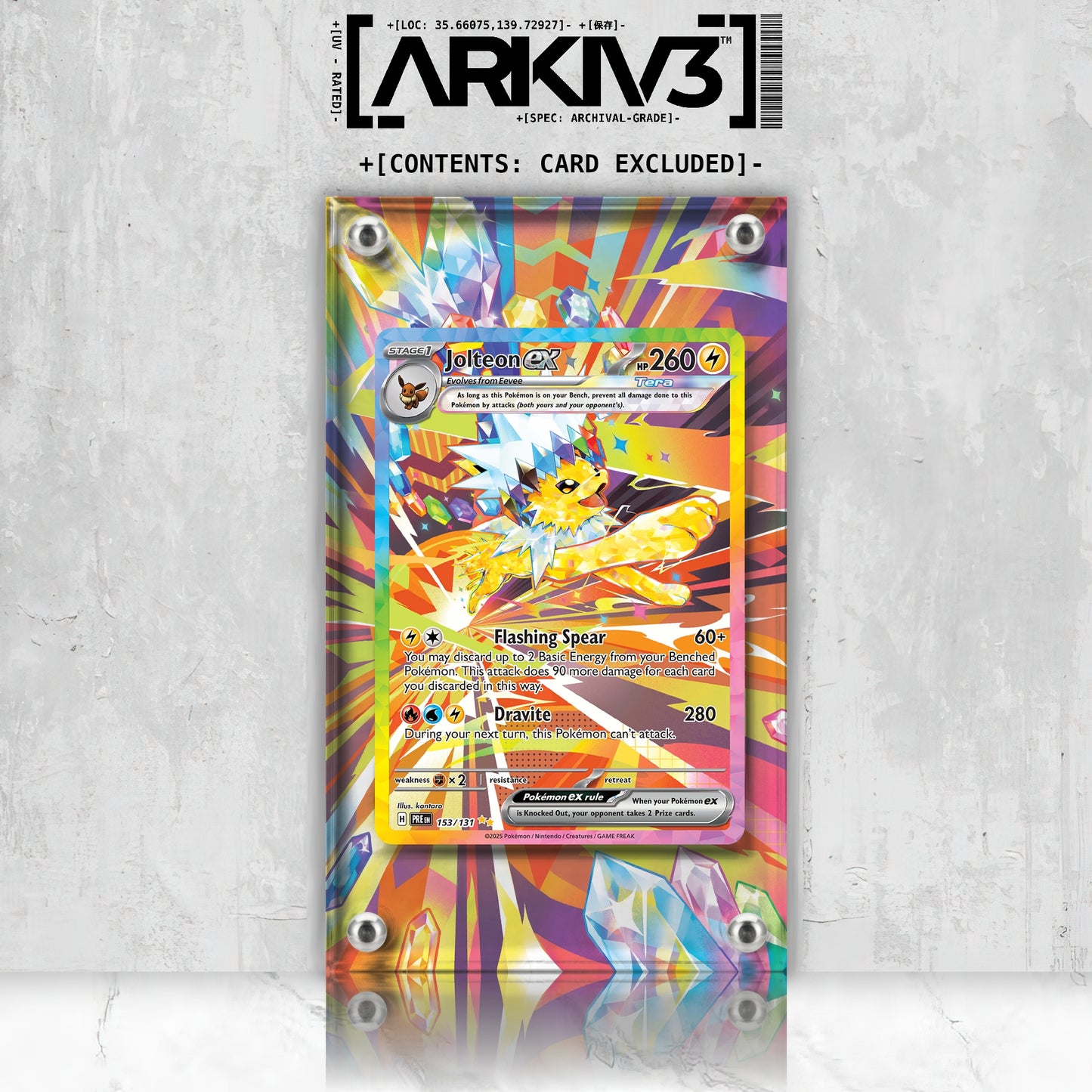 [UNIT: 153/131] // Jolteon ex Extended Art Display Case - Raw