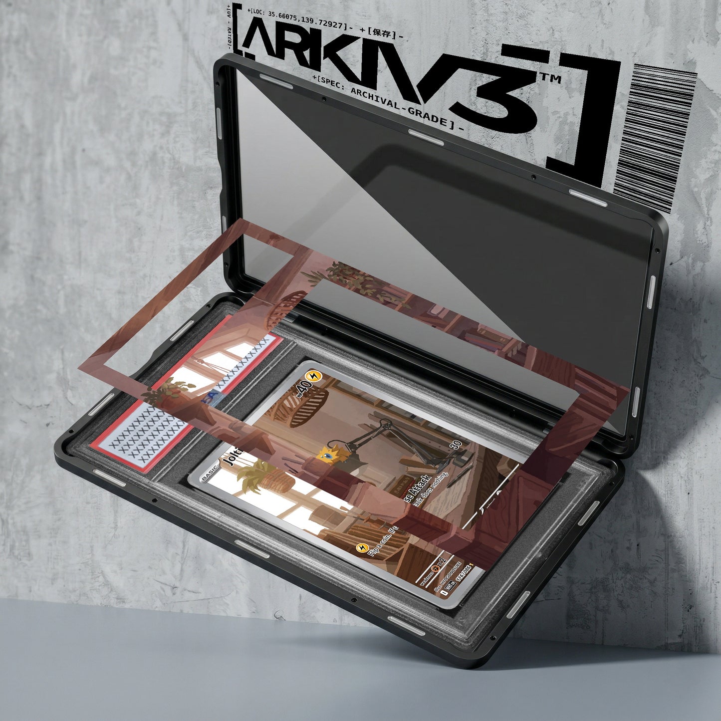 ARKIV3 PSA graded exploded mockup